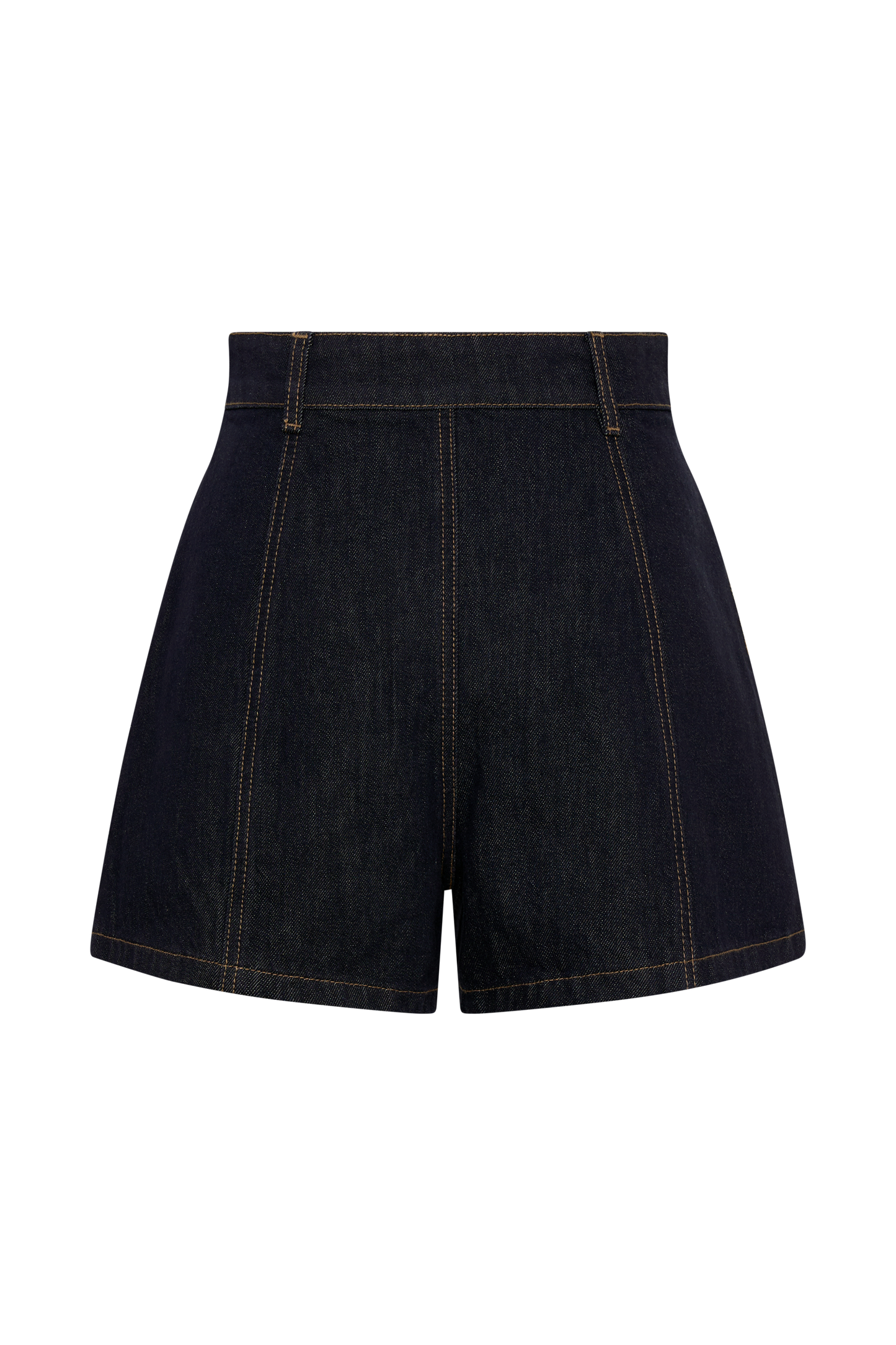 Demi High Waisted Denim Shorts - Washed Indigo Blue