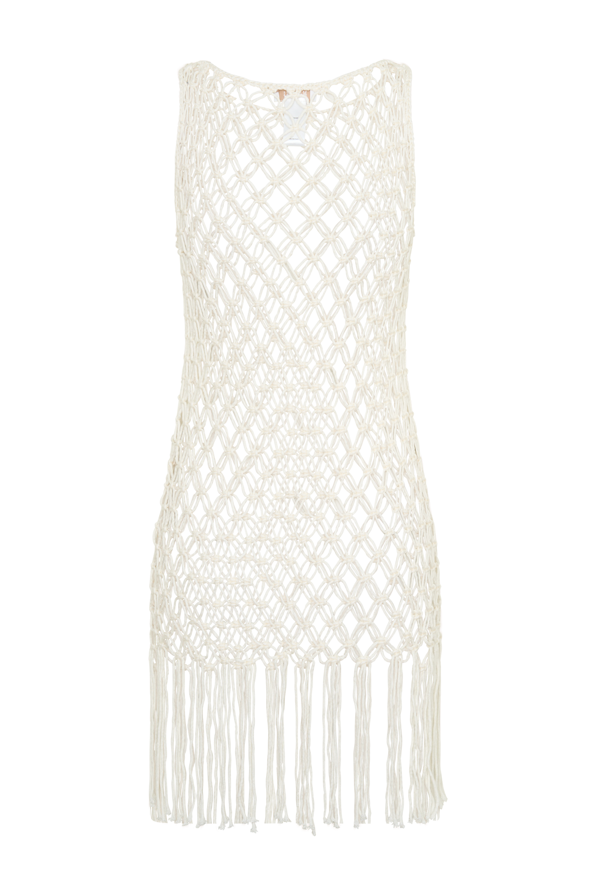 Devlin Macrame Tassel Mini Dress - Ivory