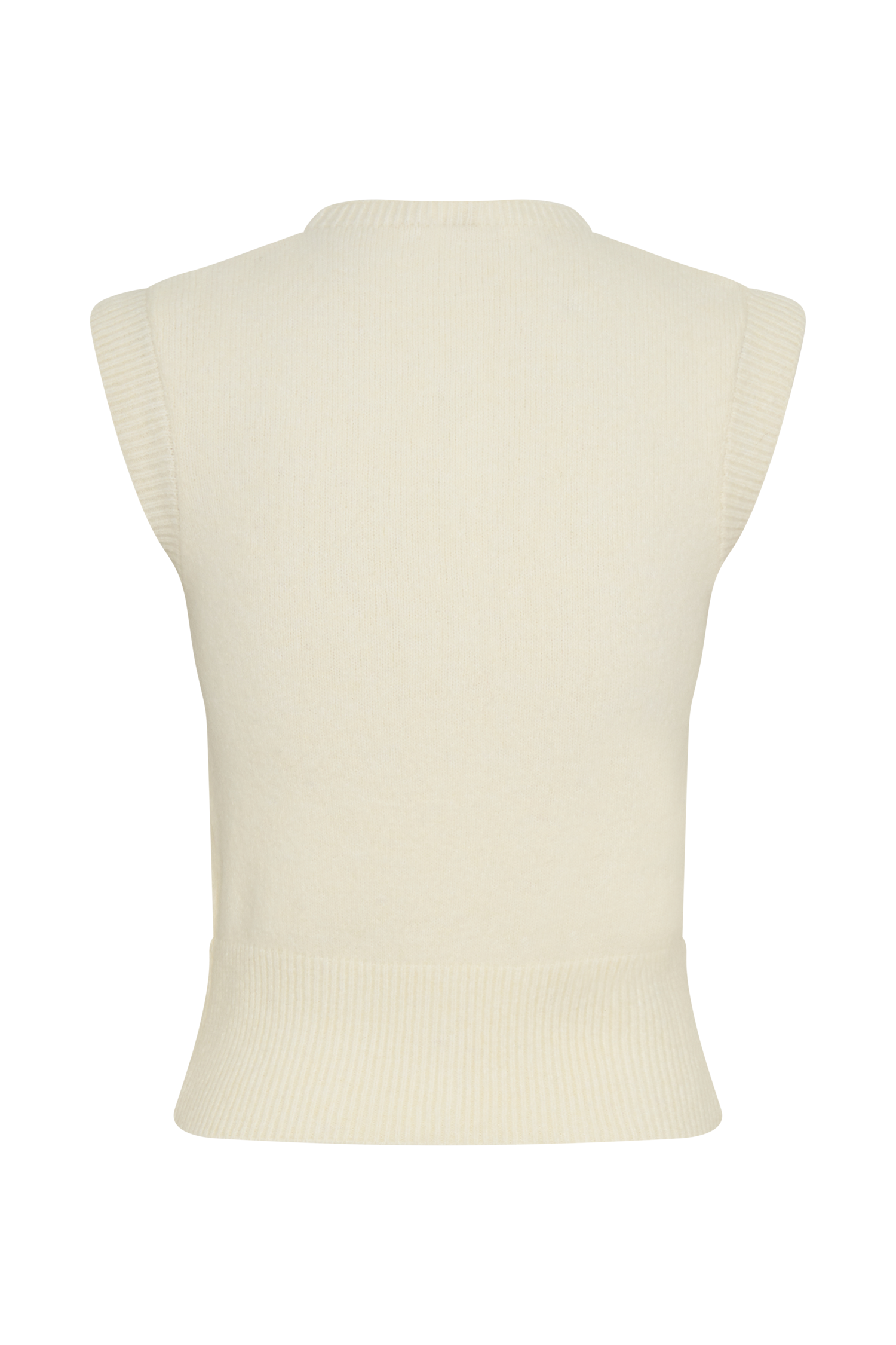 Dionne Sleeveless Knit Vest - Ivory Marle #8