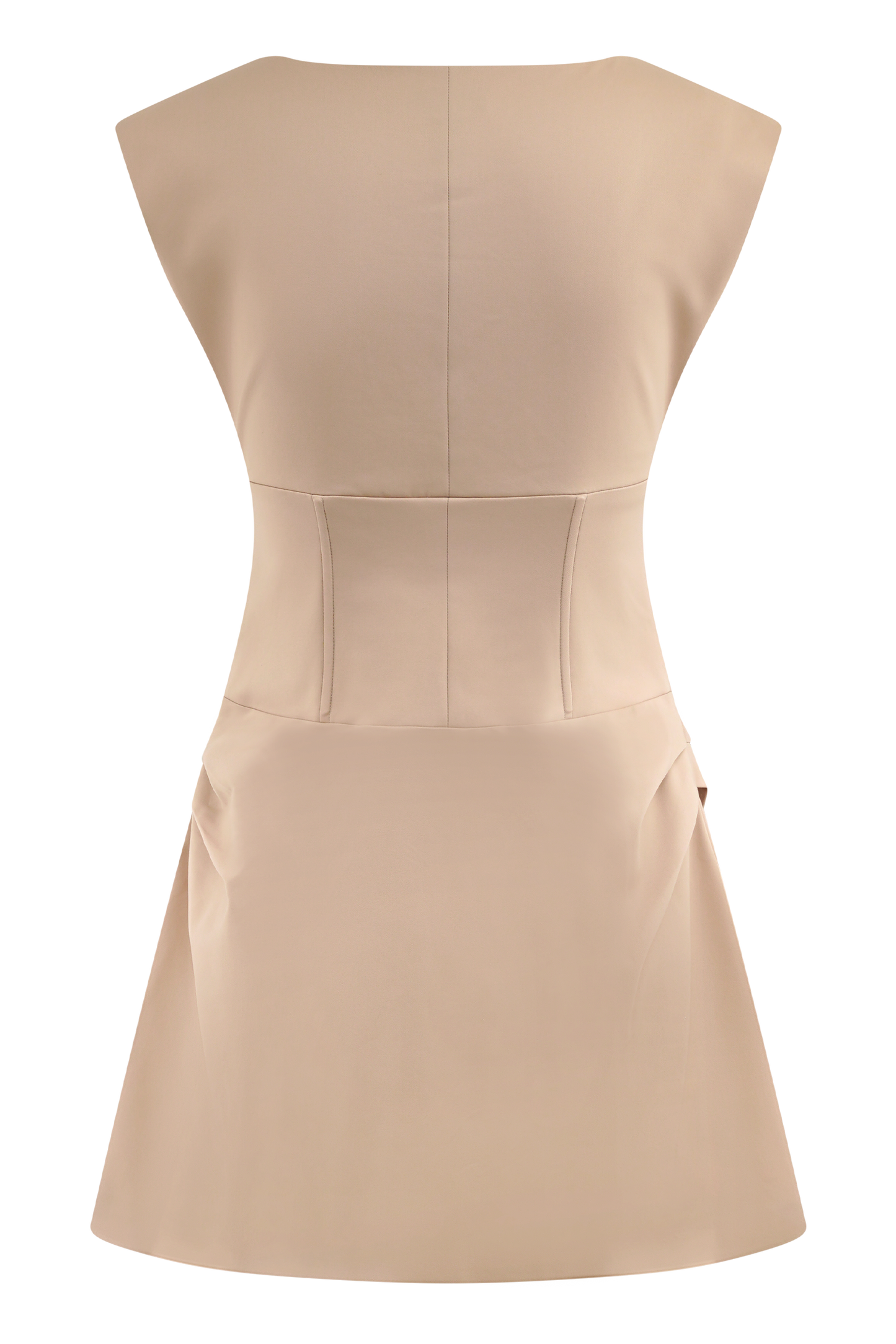 Doris Sleeveless Mini Dress - Camel