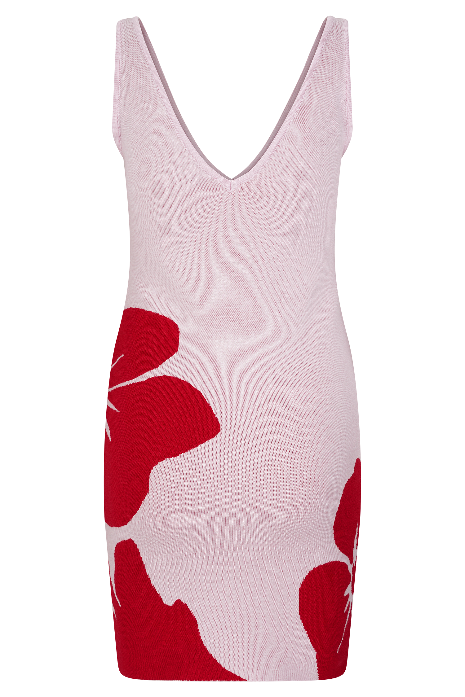 Dorothy Knit Print Mini Dress - Red Deco Fleur Print #8