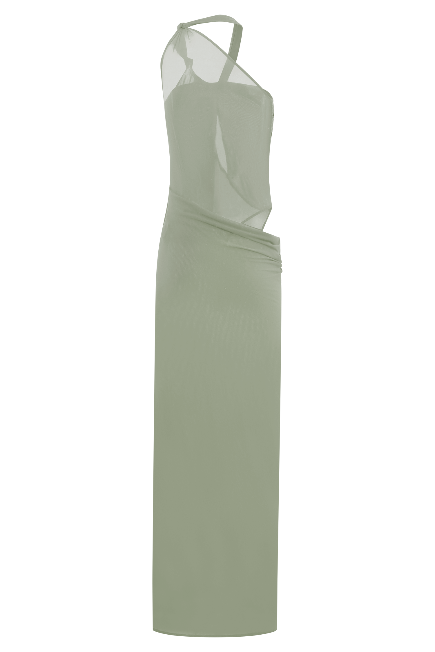 Edwina Knotted Mesh Maxi Dress - Sage #8