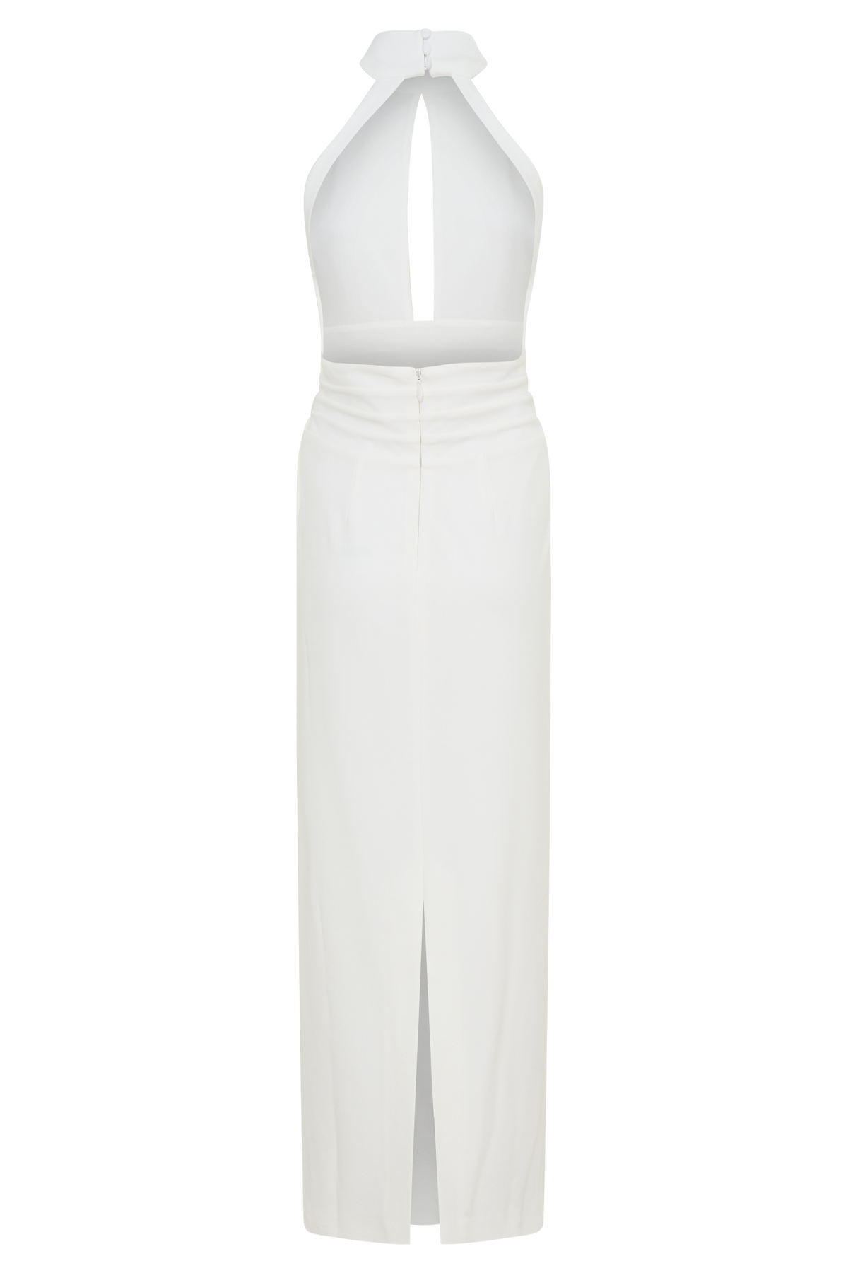 Elan Stretch Crepe Maxi Dress - White