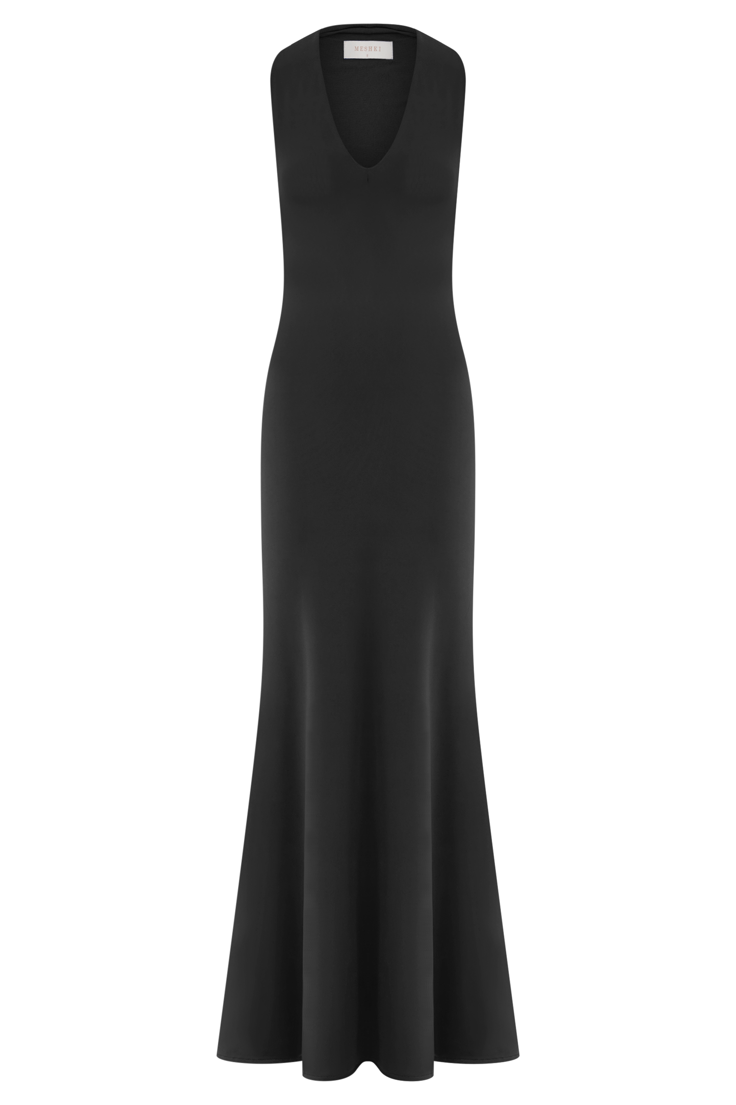 Elke Slinky V Neck Maxi Dress - Black #8