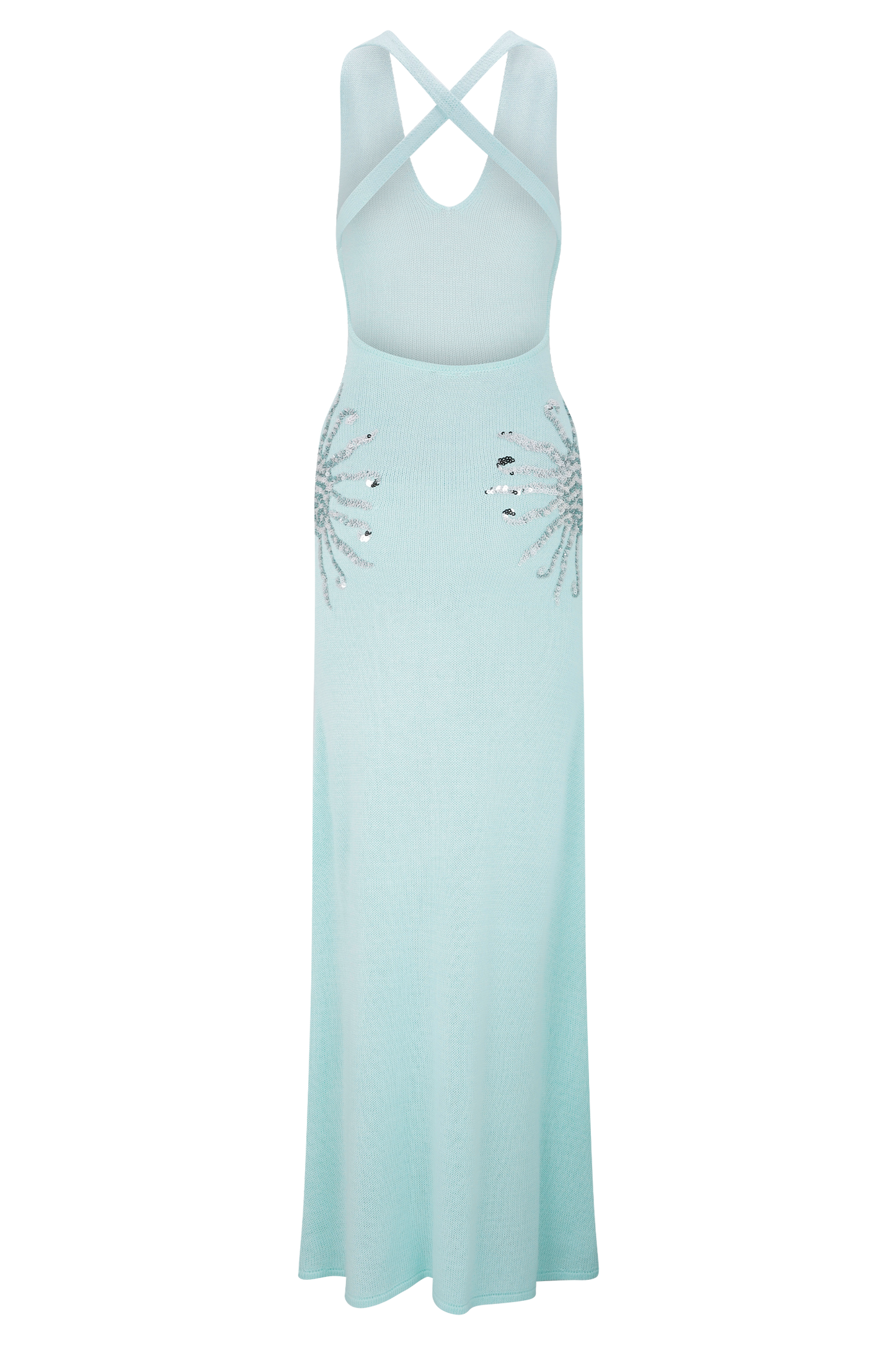 Ellington Knit Maxi Dress With Sequin - Lagoon