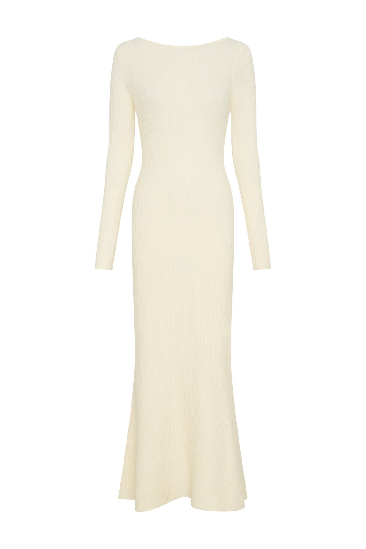 Emily Long Sleeve Knit Maxi Dress - Ivory Marle
