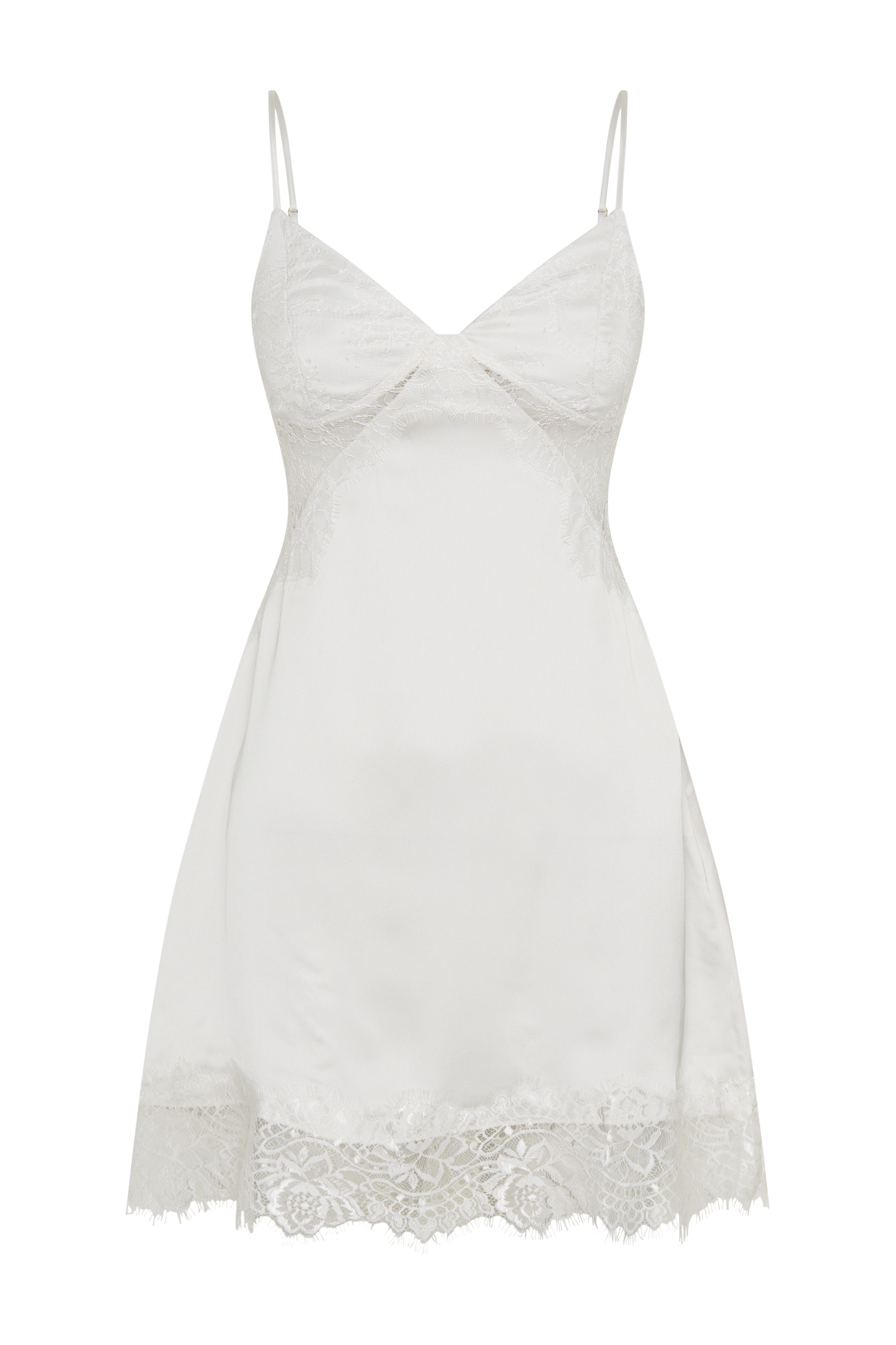 Emmett Lace Slip Dress - White