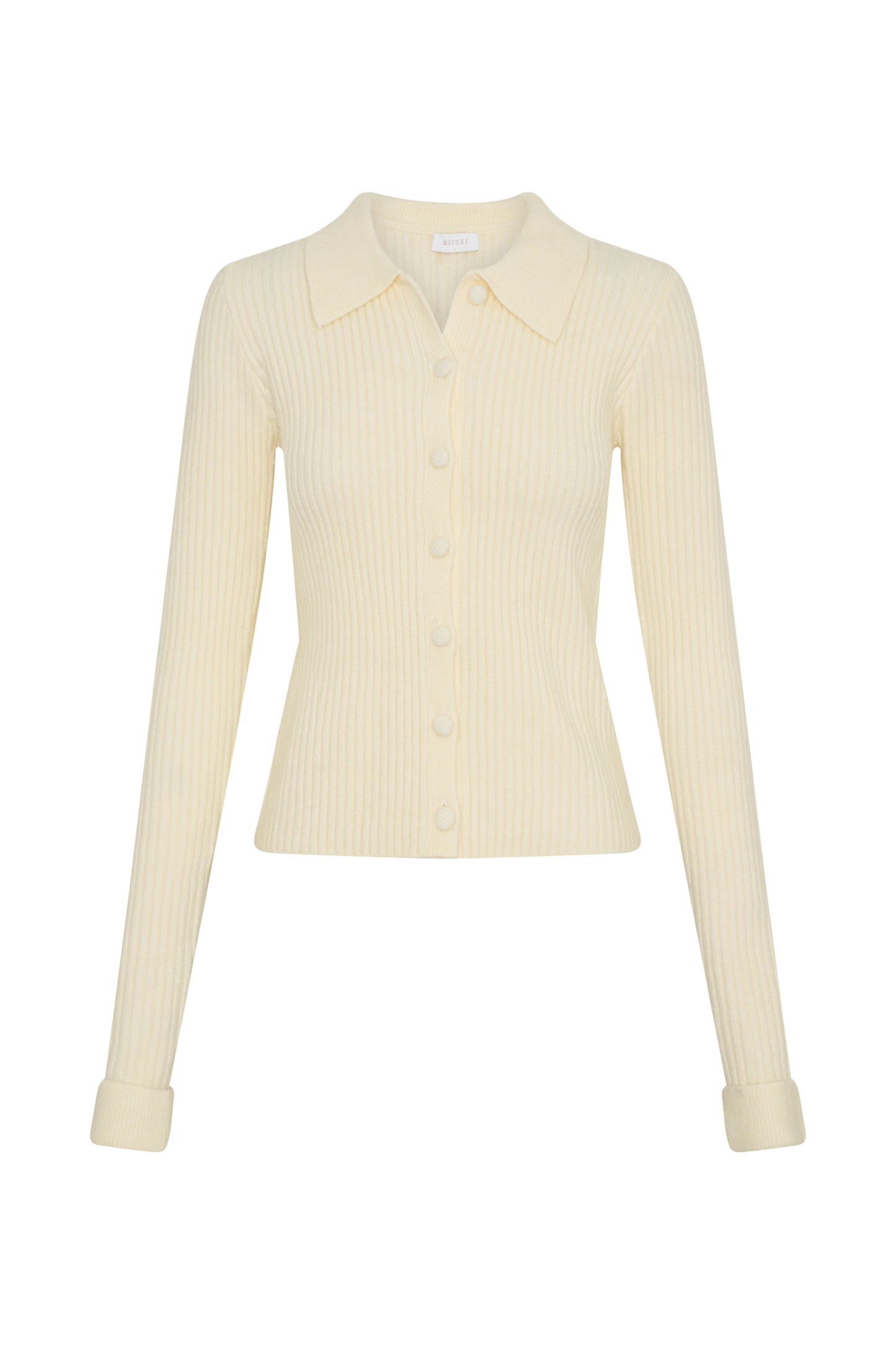 Erin Long Sleeve Button Cardigan - Ivory Marle