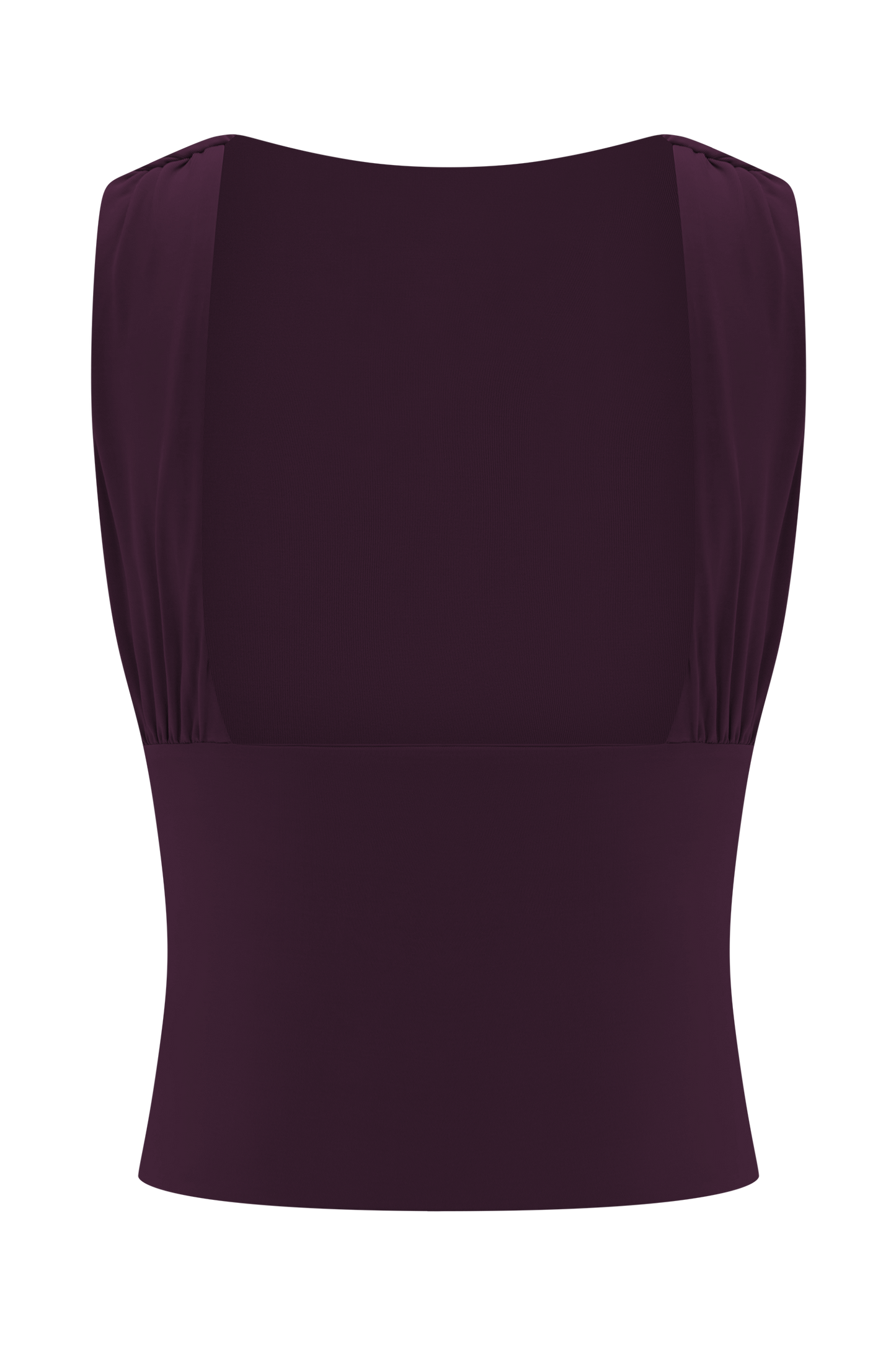 Erina Slinky Open Back Top - Aubergine