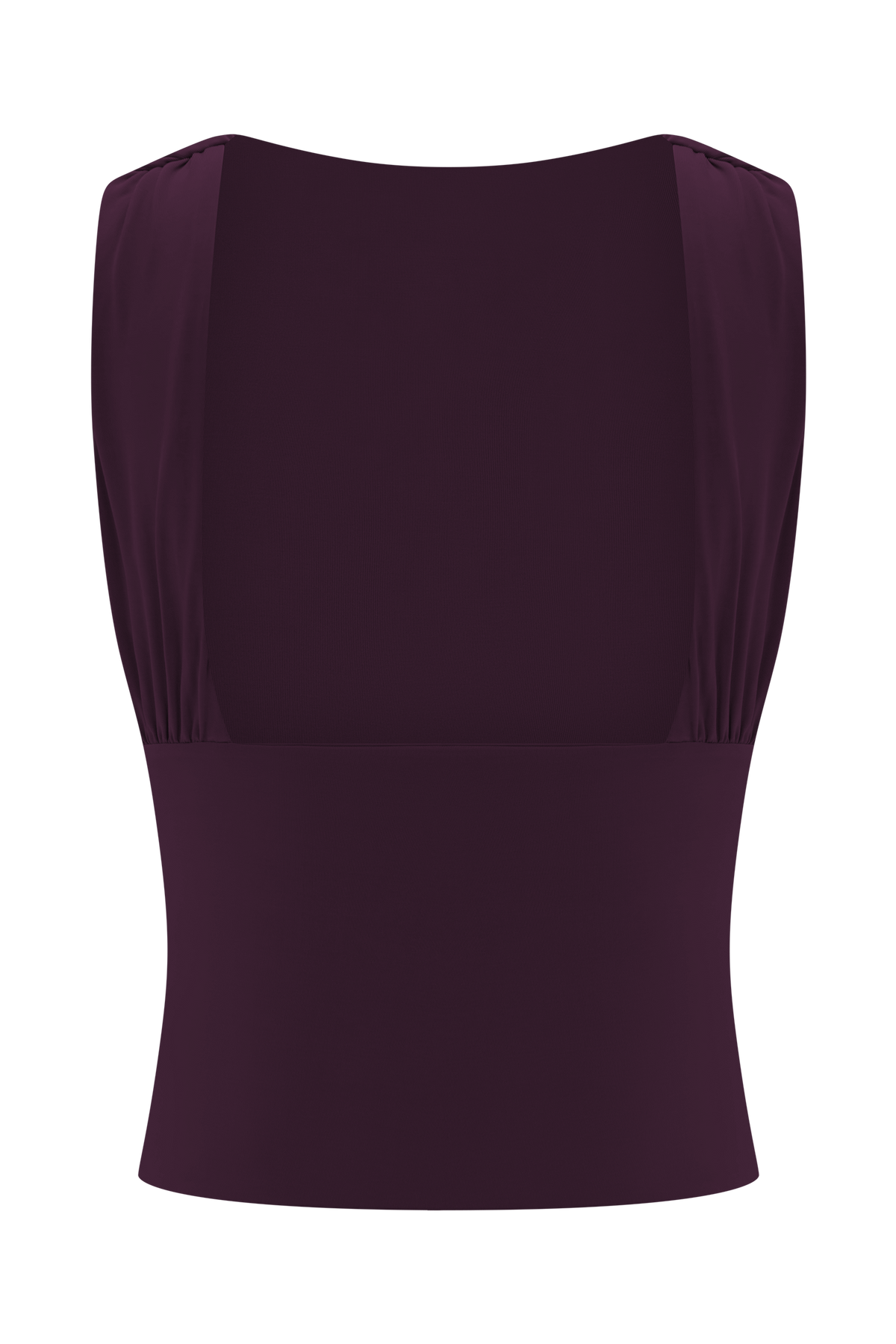 Erina Slinky Open Back Top - Aubergine
