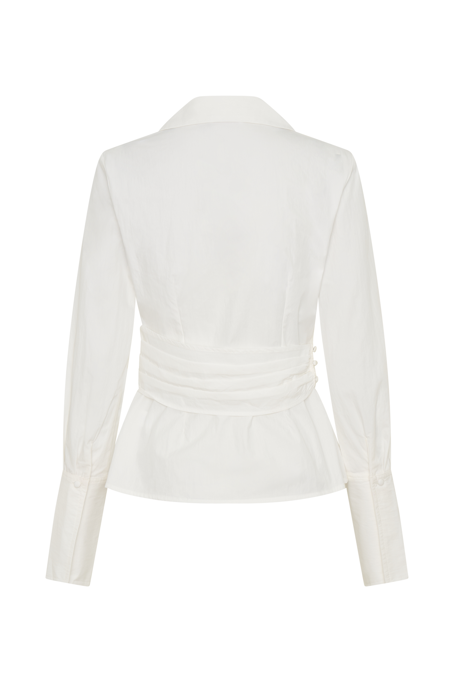 Eugenia Wrap Cotton Shirt - White