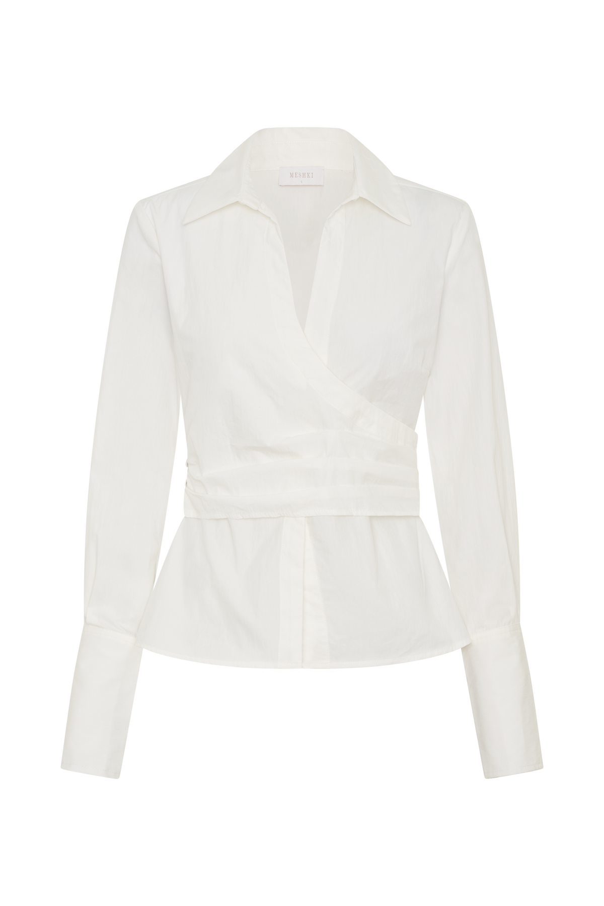 Eugenia Wrap Cotton Shirt - White