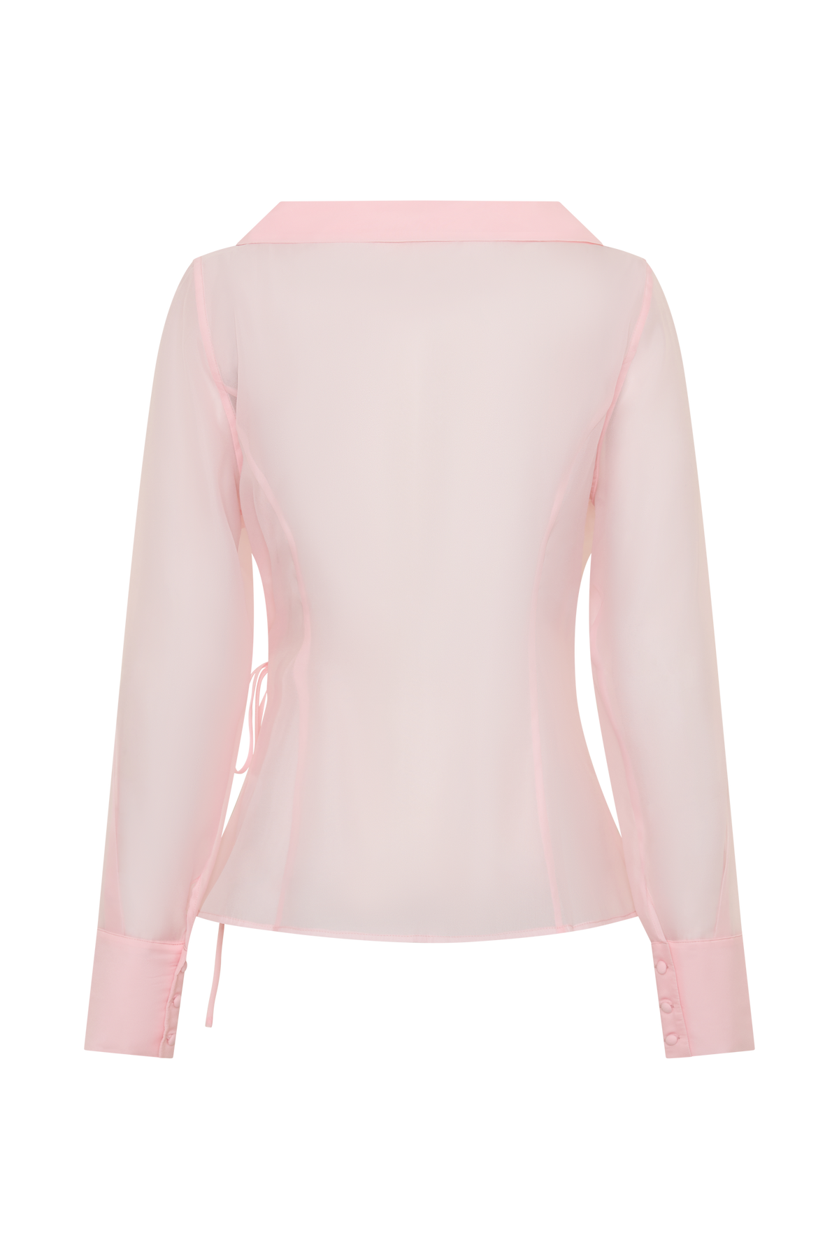 Frankie Organza Cross Over Shirt - Pale Pink