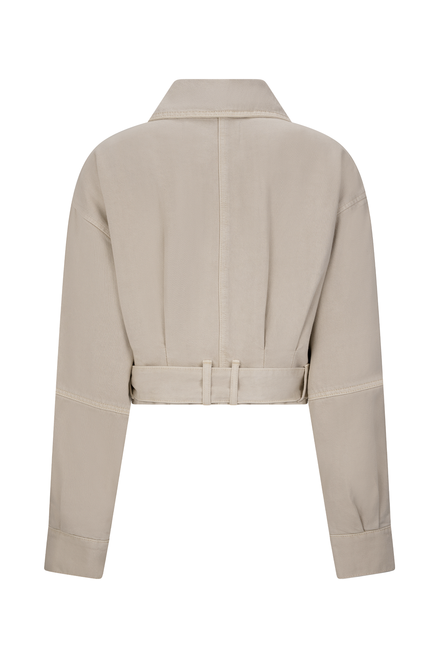 Fallon Cropped Denim Jacket - Stone Wash #8