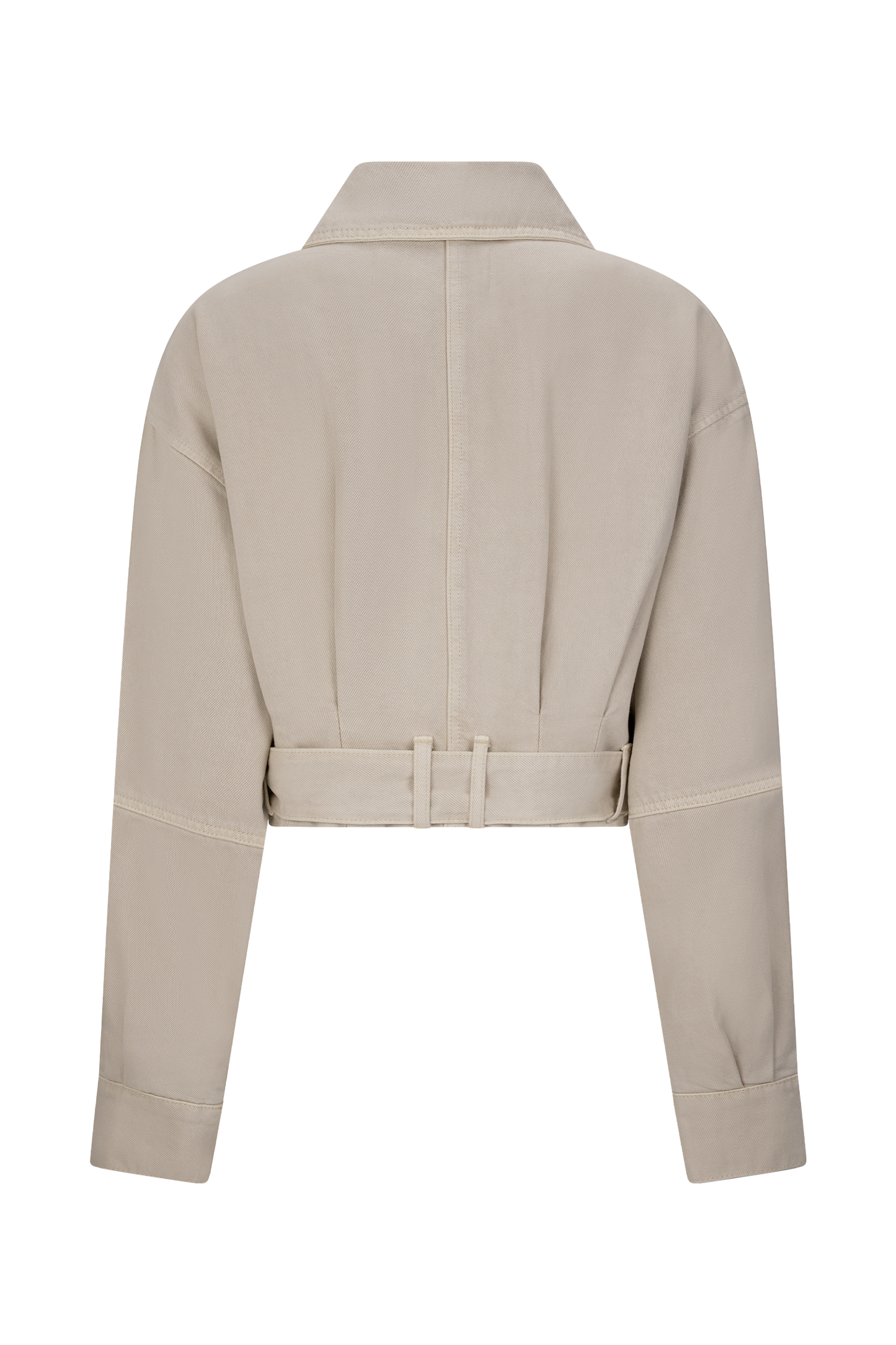 Fallon Cropped Denim Jacket - Stone Wash