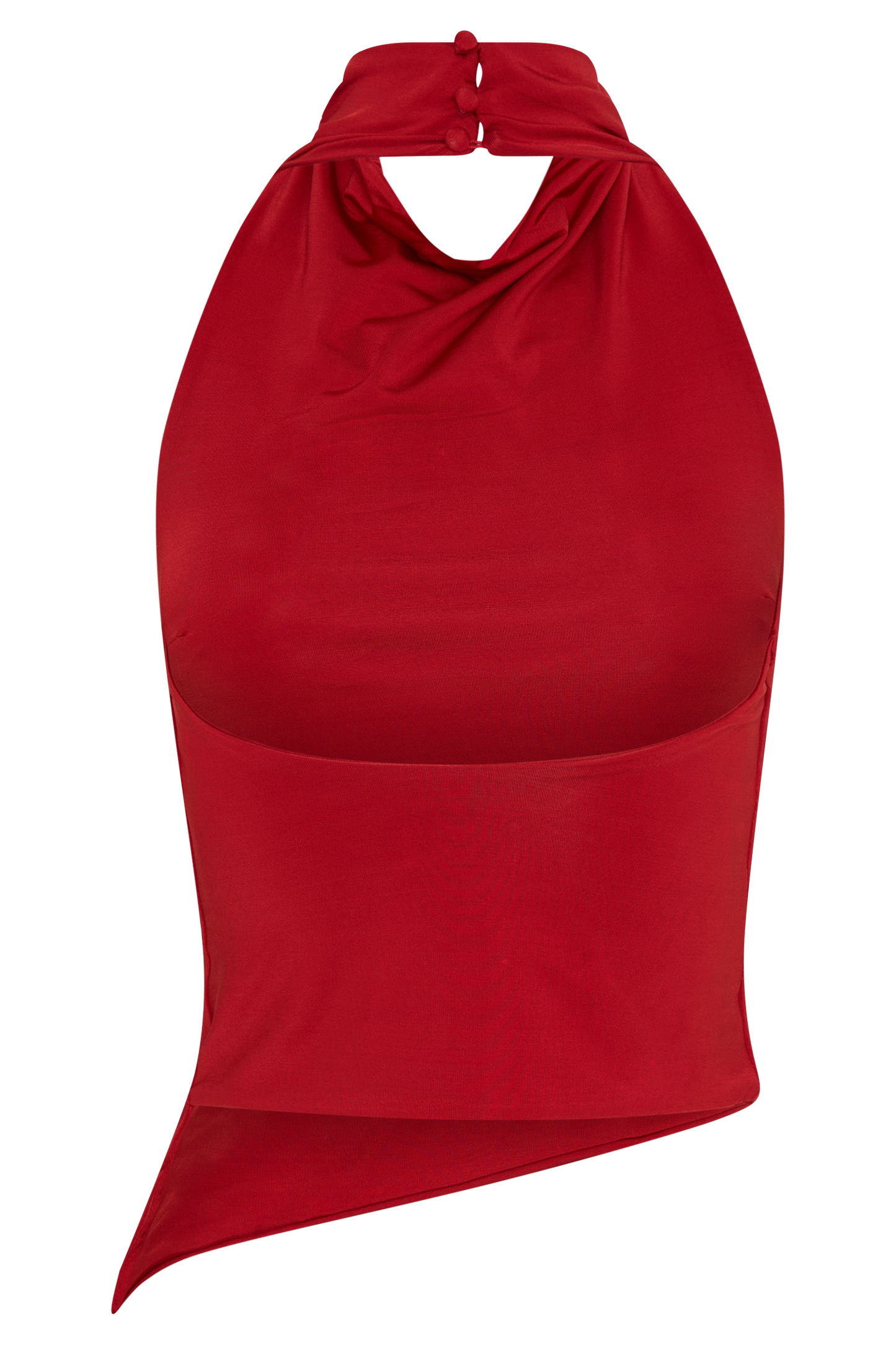 Federica Slinky Halter Neck Top - Red