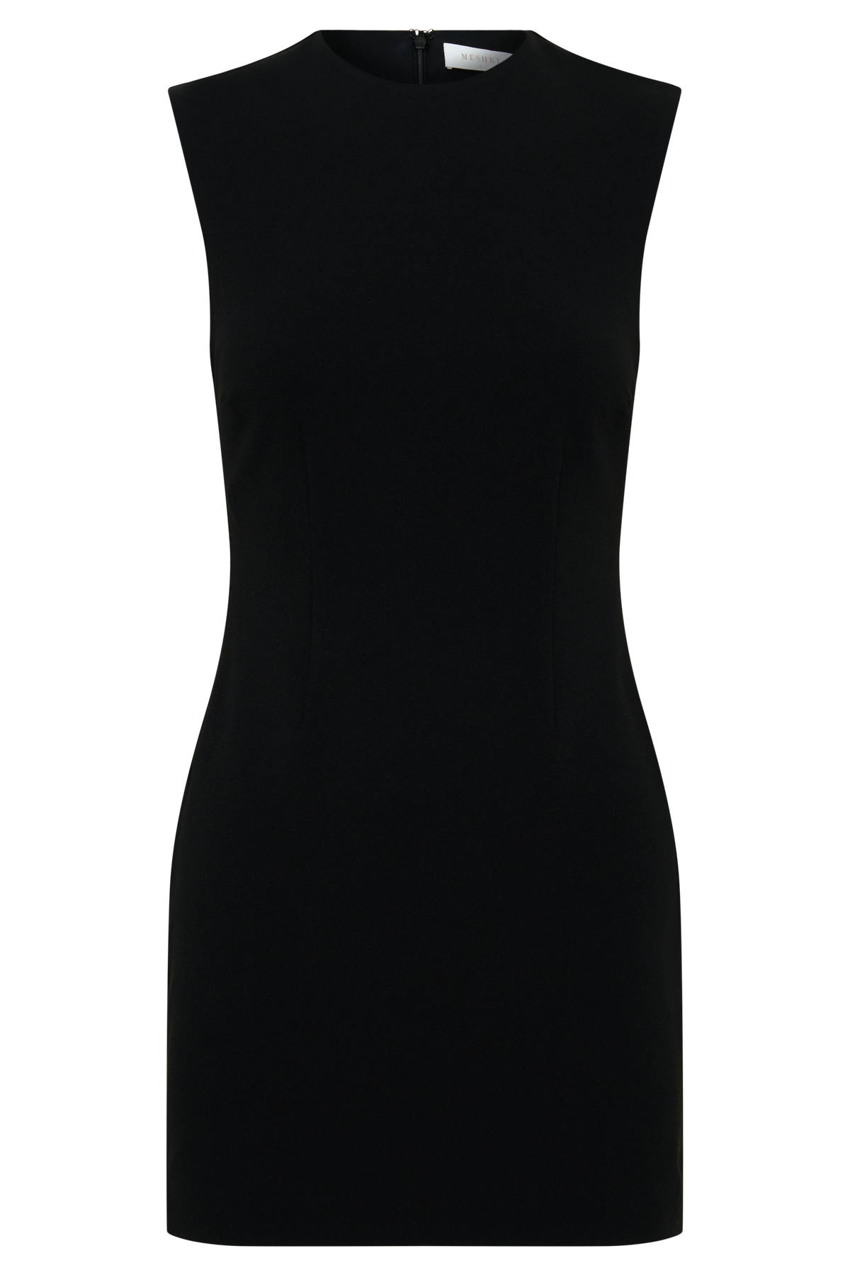 Fion Sleeveless Stretch Crepe Mini Dress - Black