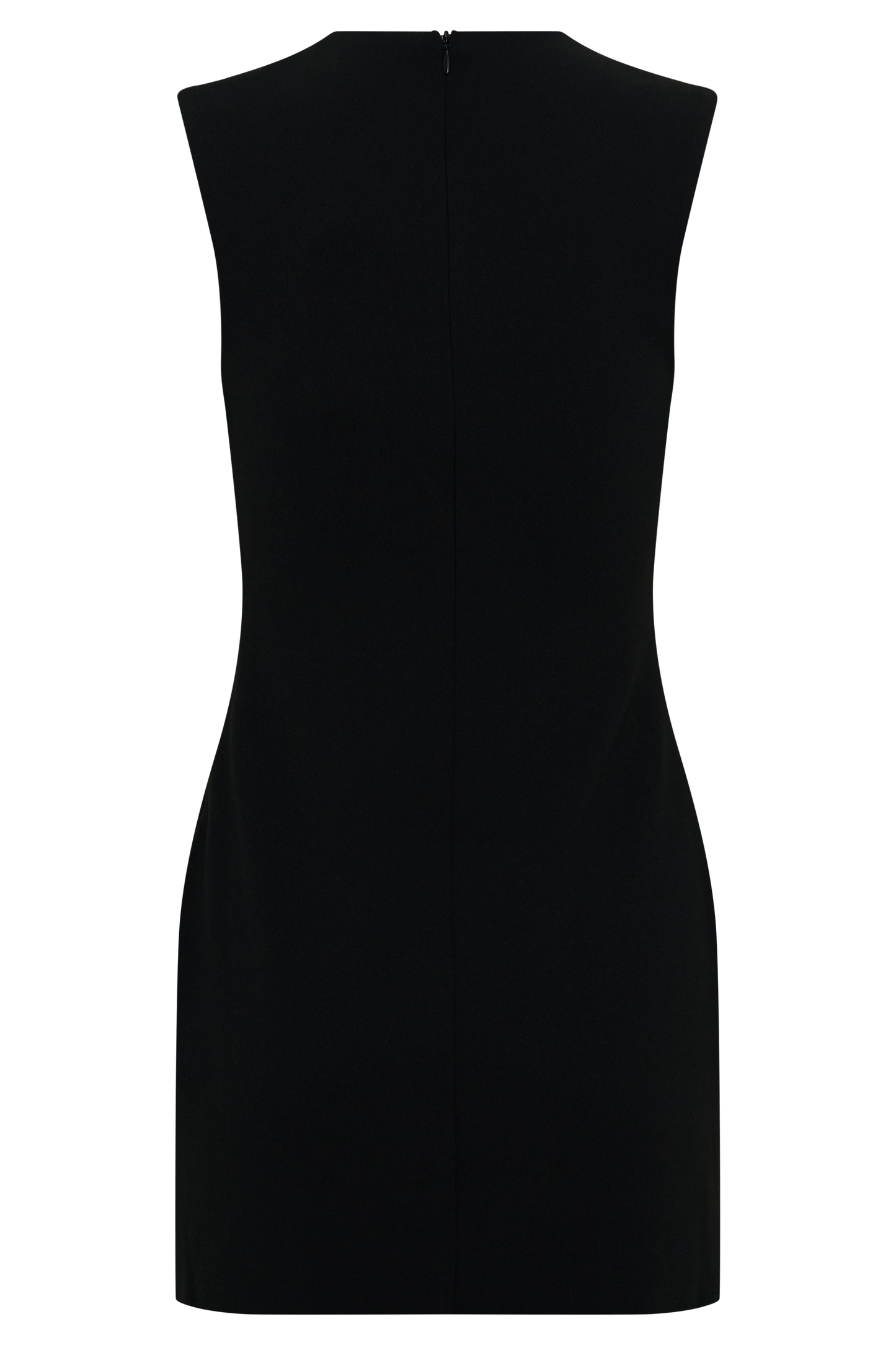 Fion Sleeveless Stretch Crepe Mini Dress - Black