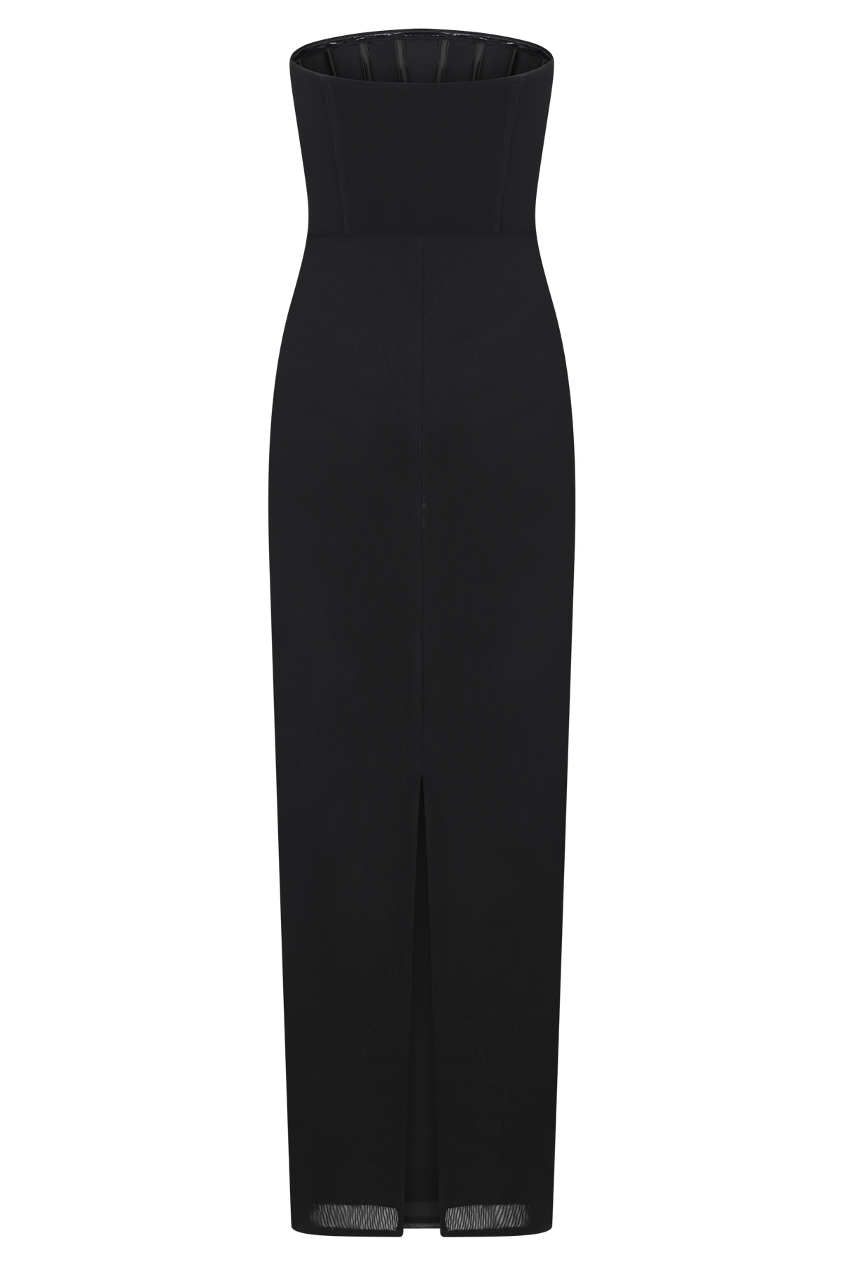 Gemma Strapless Mesh Maxi Dress - Black