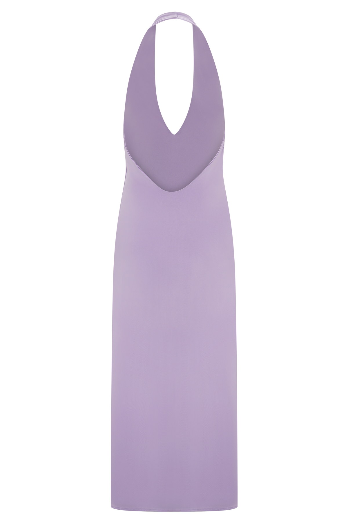 Genie Slinky Halter Midi Dress - Lilac