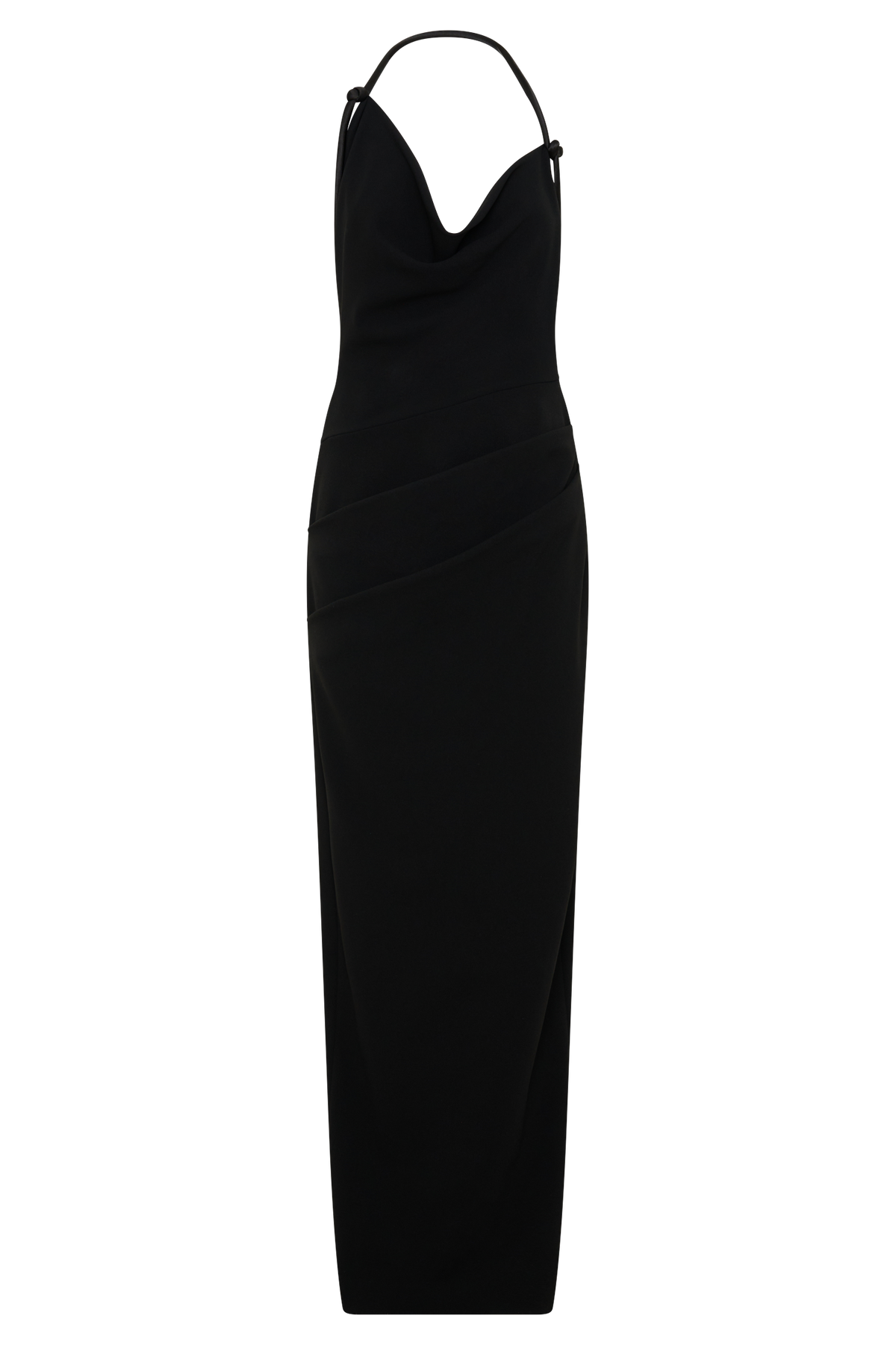 Gracie Halter Maxi Dress - Black