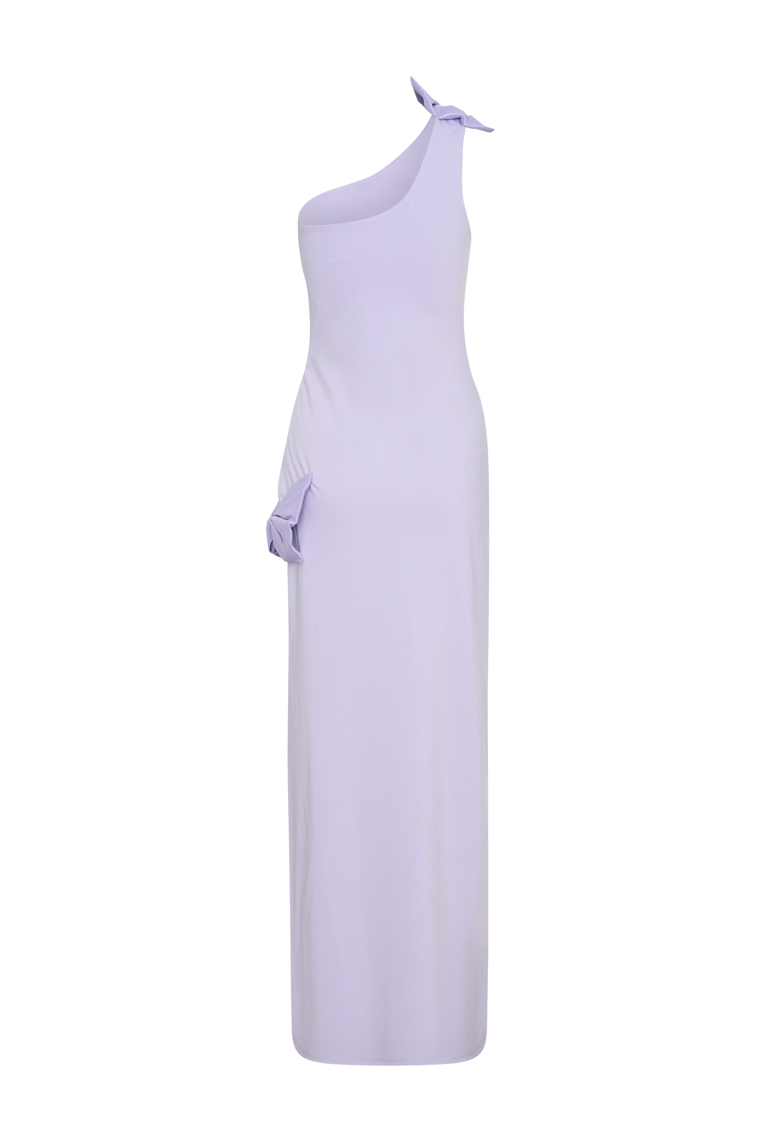 Hallie One Shoulder Bow Maxi Dress - Lilac #6
