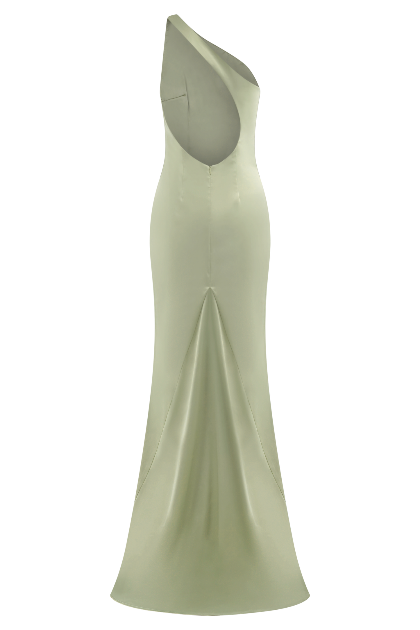 Harper One Shoulder Gown - Sage