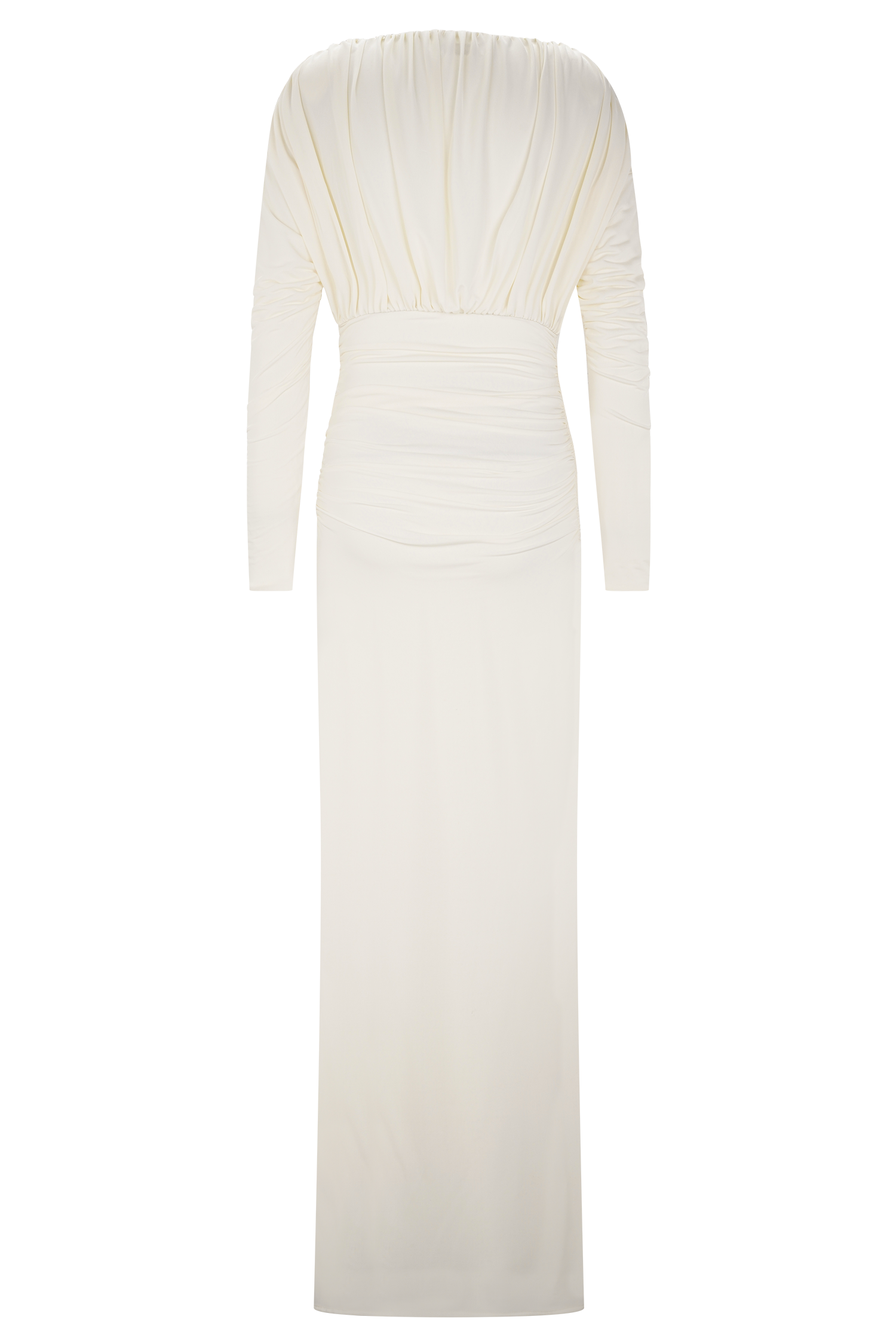 Hayden Long Sleeve Plunge Maxi Dress - Ivory #7