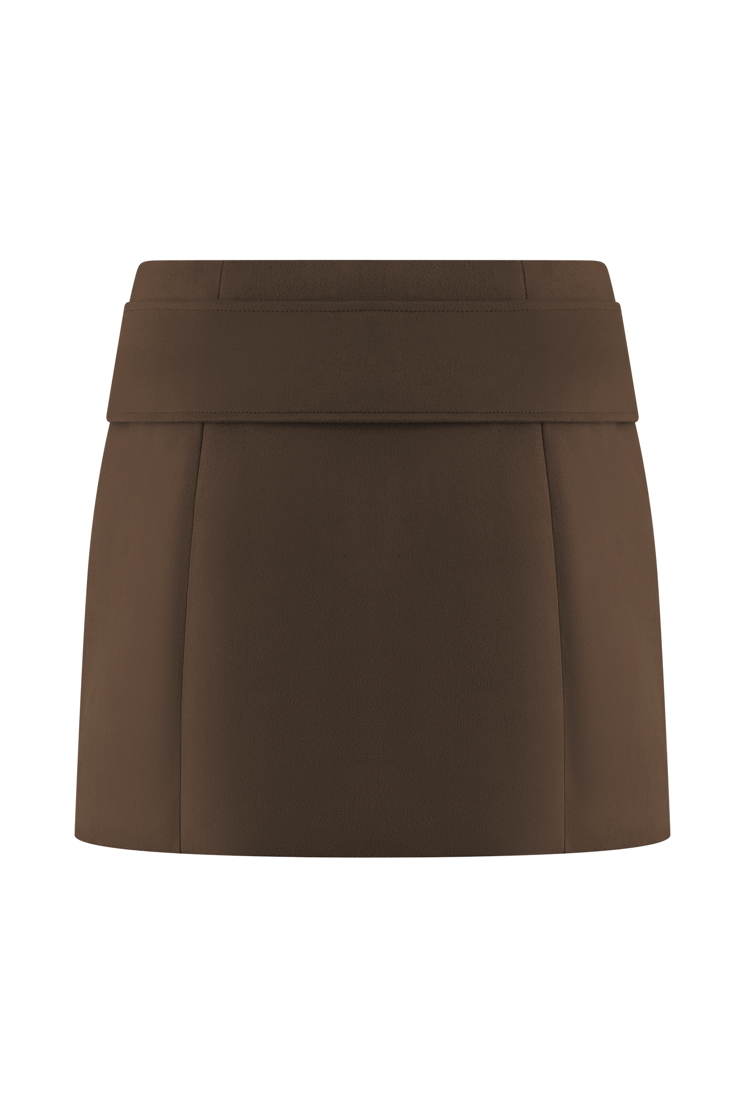 Hayes Faux Suede Belted Mini Skirt - Chocolate #9