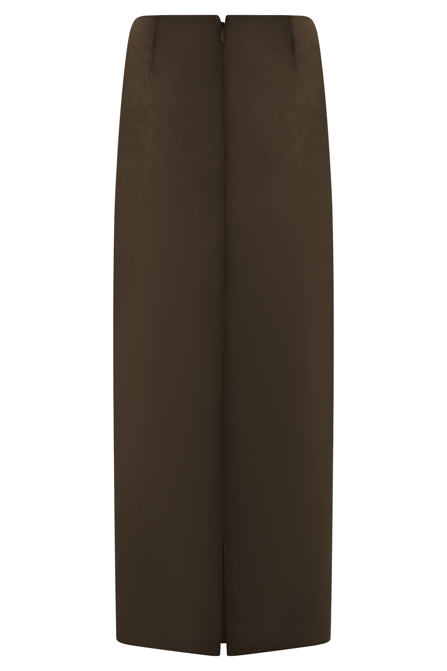 Hayes Faux Suede Midi Skirt - Chocolate