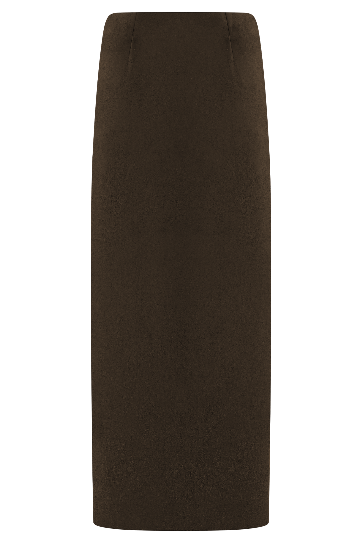 Hayes Faux Suede Midi Skirt - Chocolate