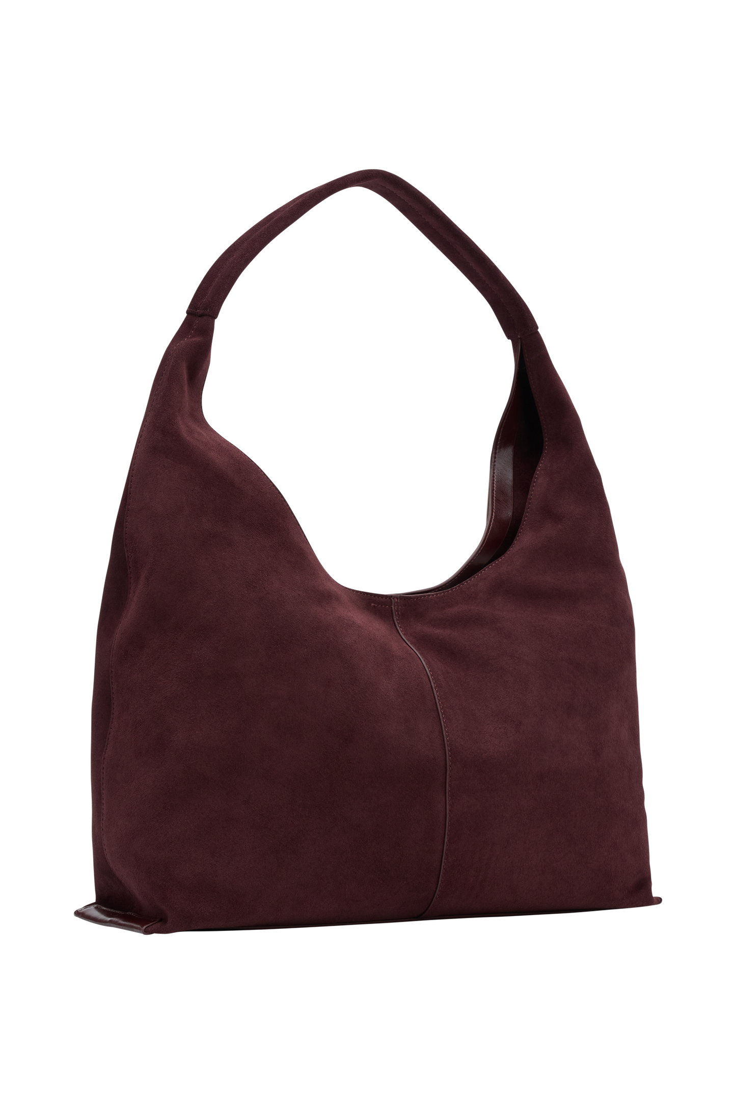 Hazel Slouchy Suede Bag - Burgundy