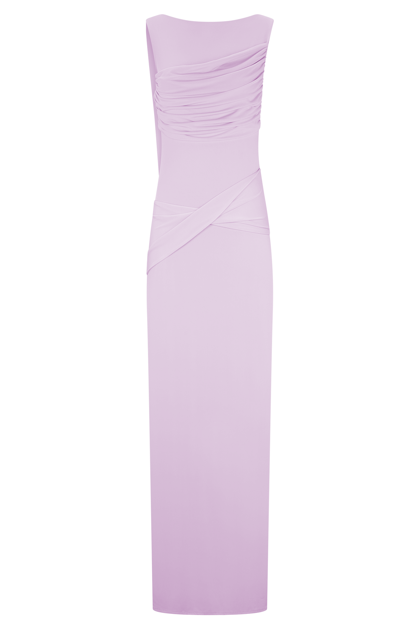 Henley Slinky Drape Maxi Dress - Baby Pink