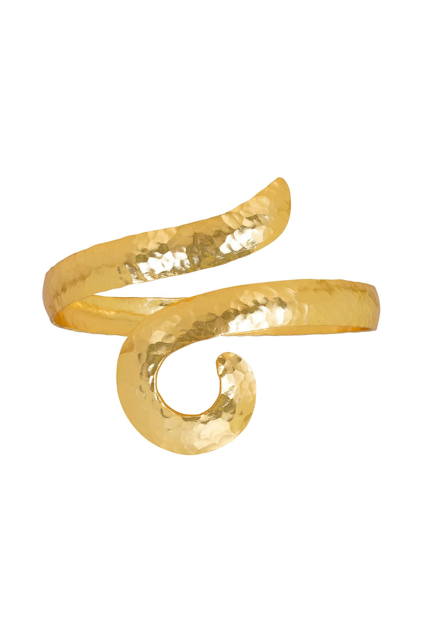 Hyacinth Textured Swirl Arm Band - Gold