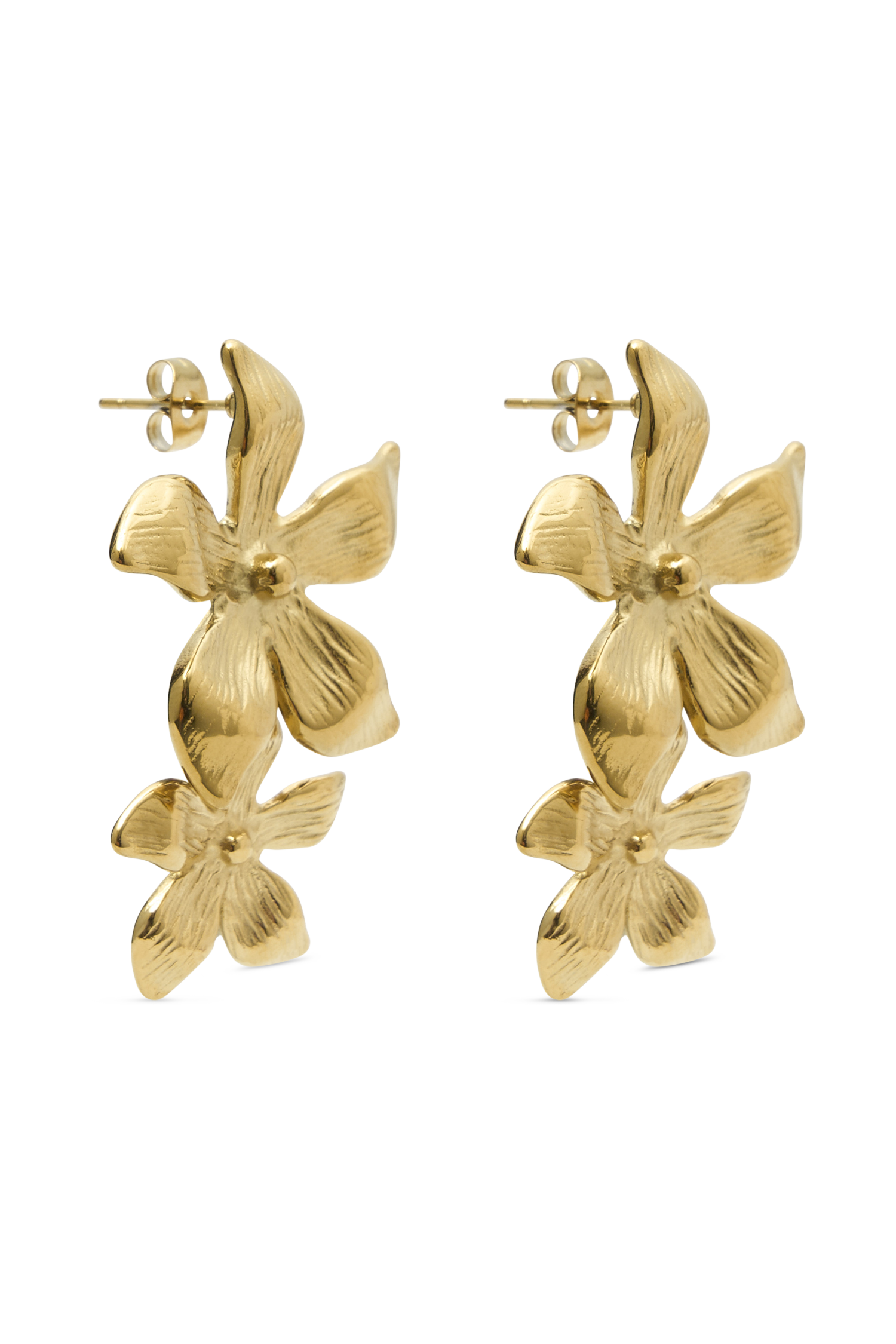 Infatuated Drop Flower Earrings - Gold #8