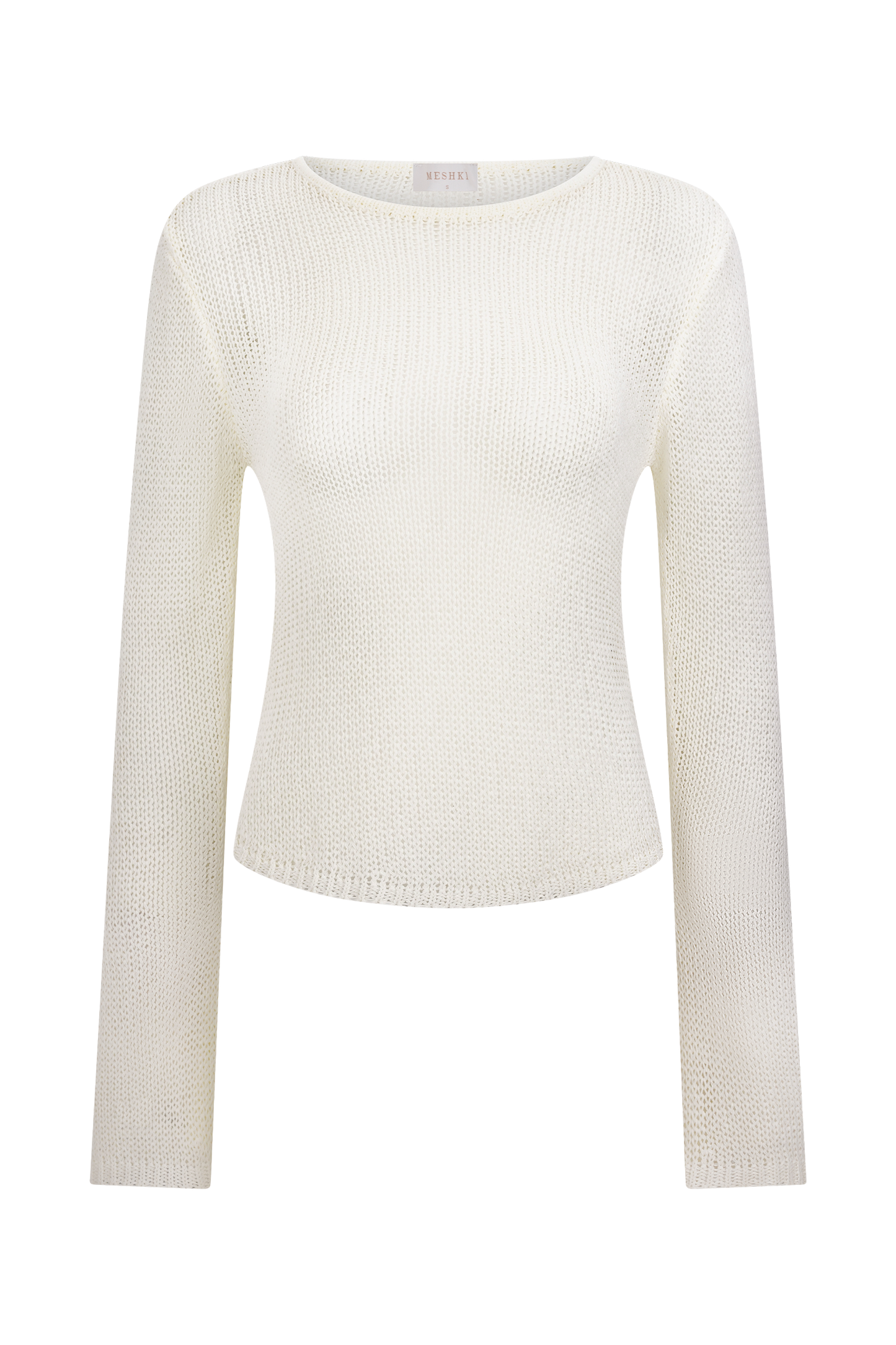 Isabella Long Sleeve Knit Top - White