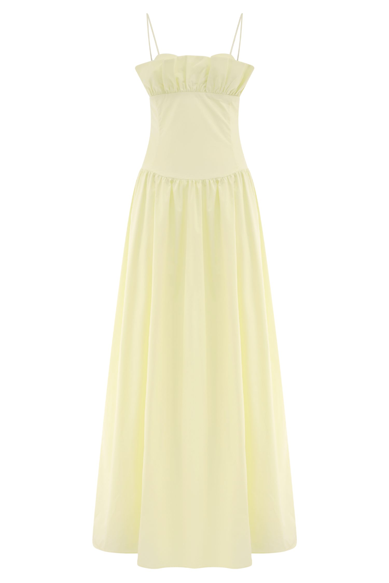 Janis Cotton Frill Maxi Dress - Lemon #7