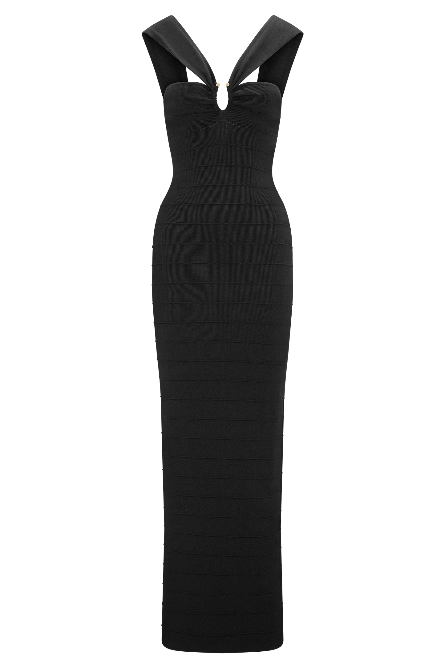 Jaylen Bandage Knit Maxi Dress - Black