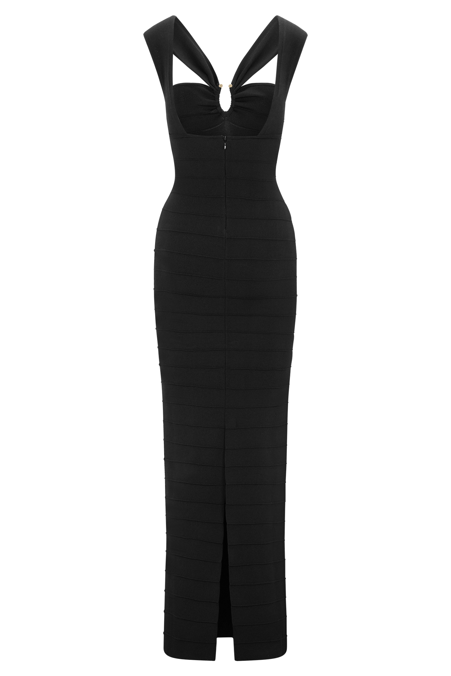 Jaylen Bandage Knit Maxi Dress - Black