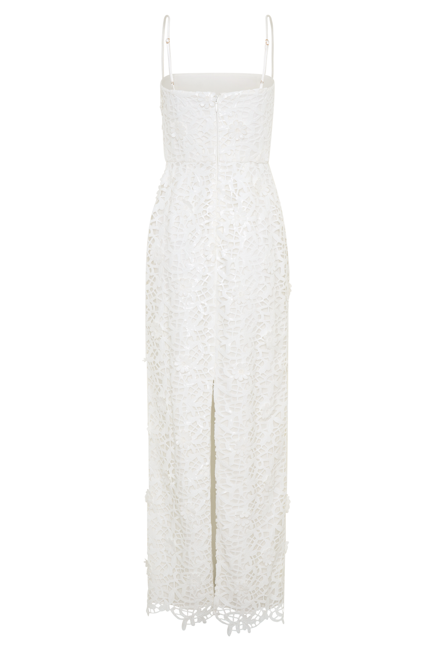 Josefa Sequin Lace Maxi Dress - White