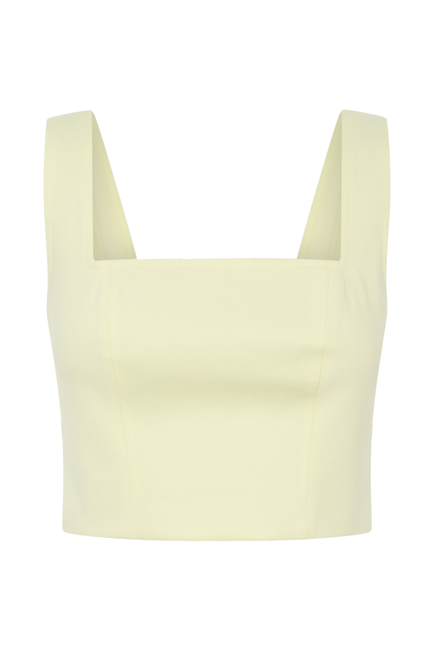 Josephine Crop Top With Open Back - Lemon