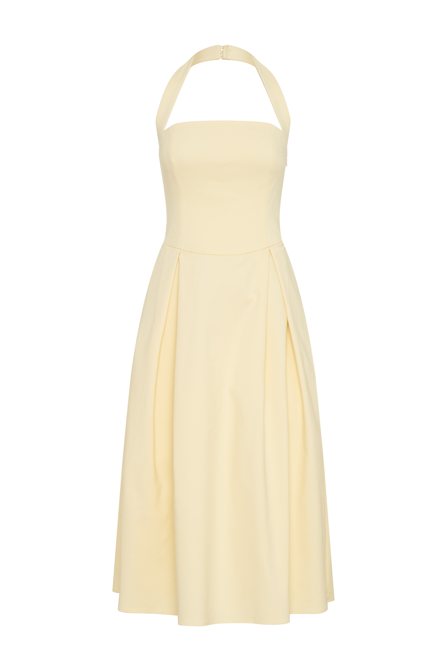 Juana Halter Midi Dress - Lemon