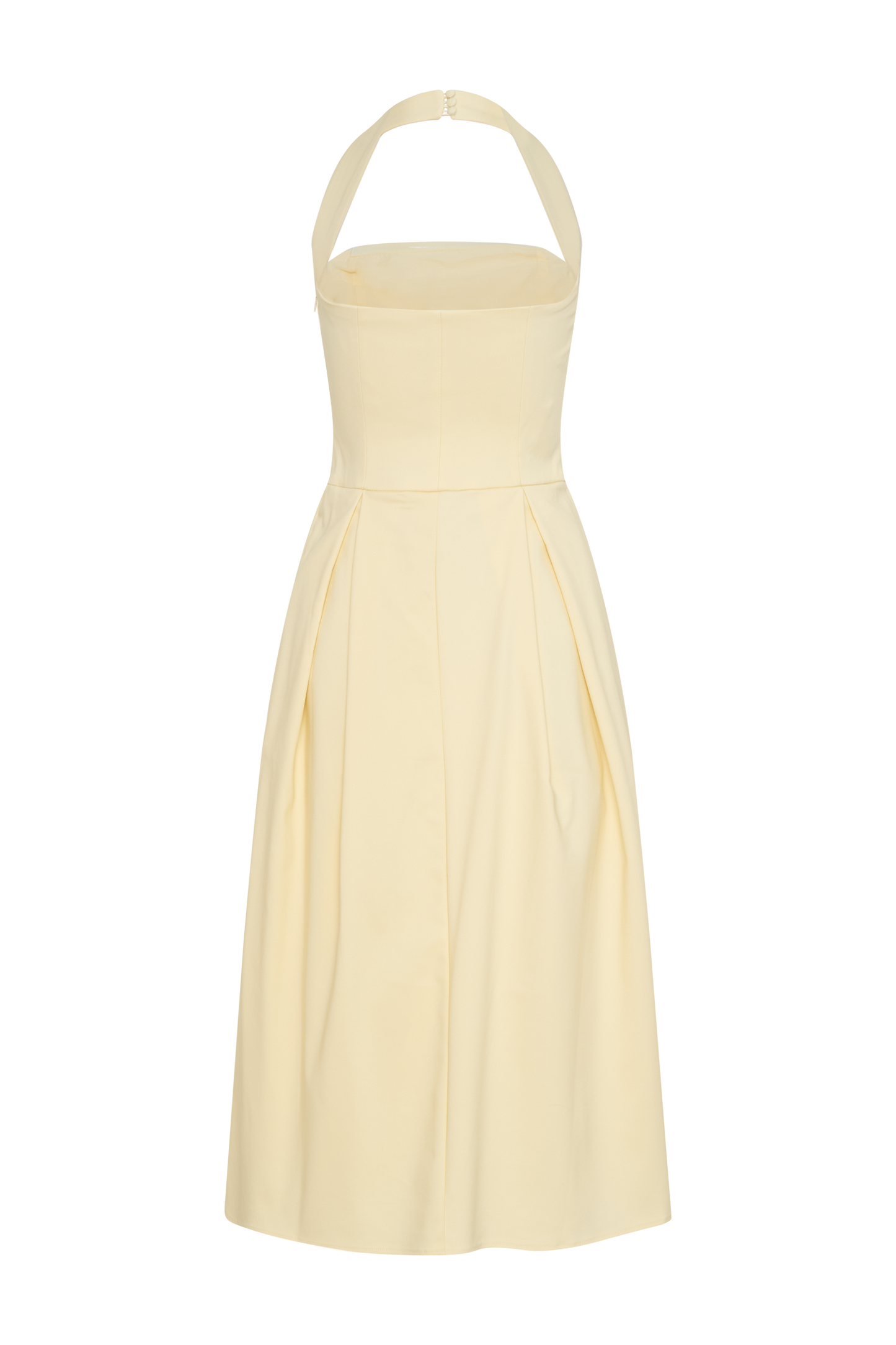 Juana Halter Midi Dress - Lemon