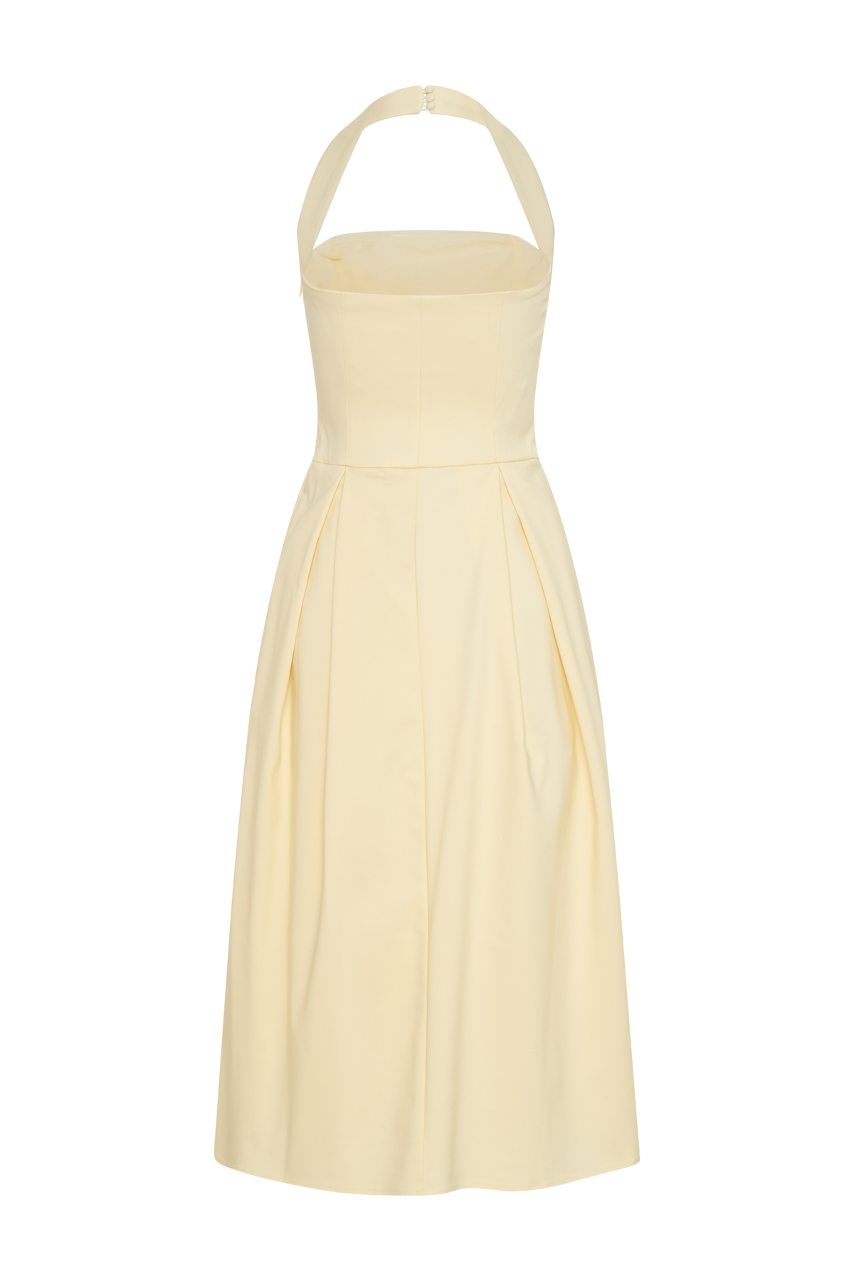 Juana Halter Midi Dress - Lemon