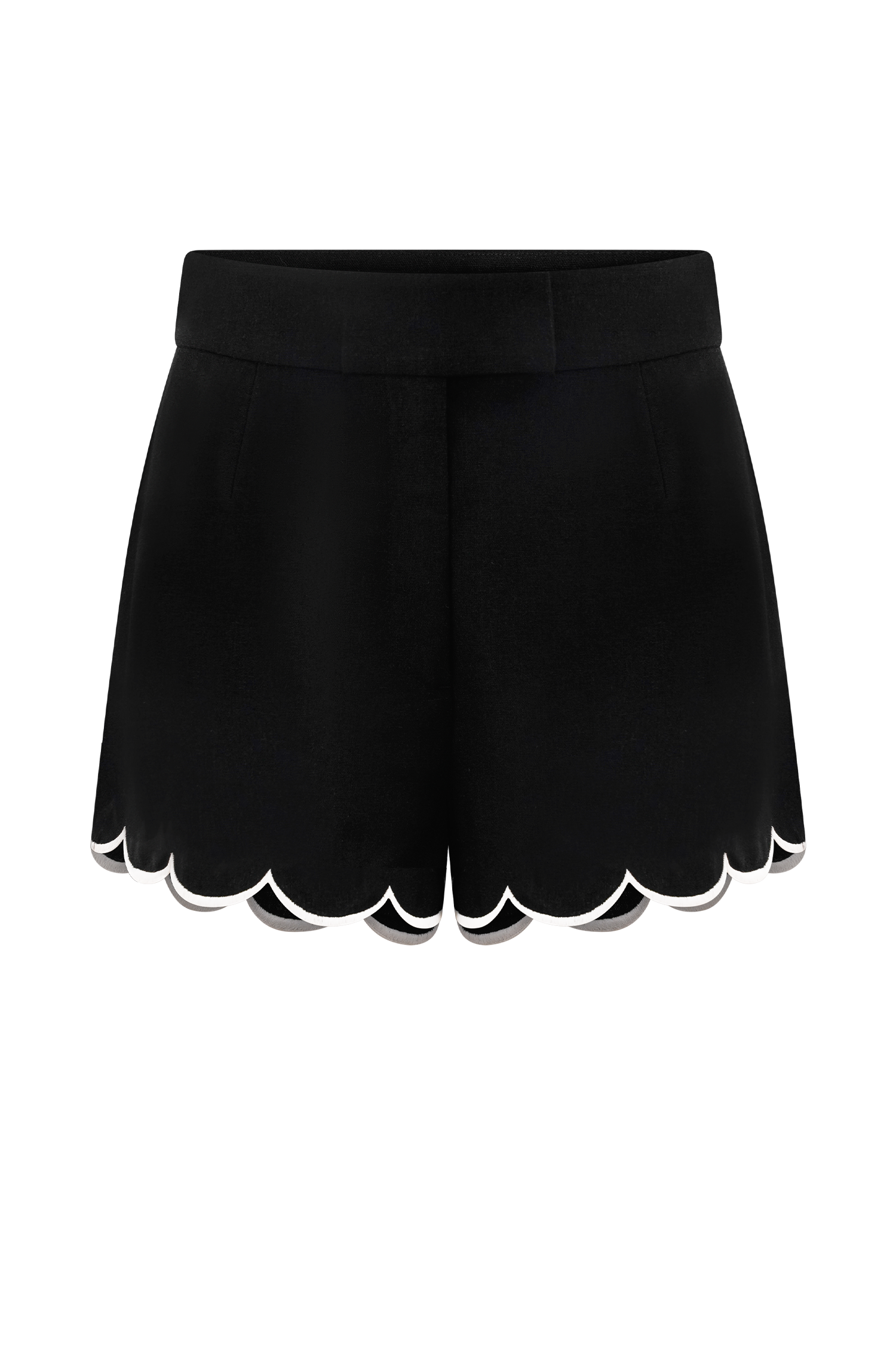 Judith Scallop Shorts - Black #7