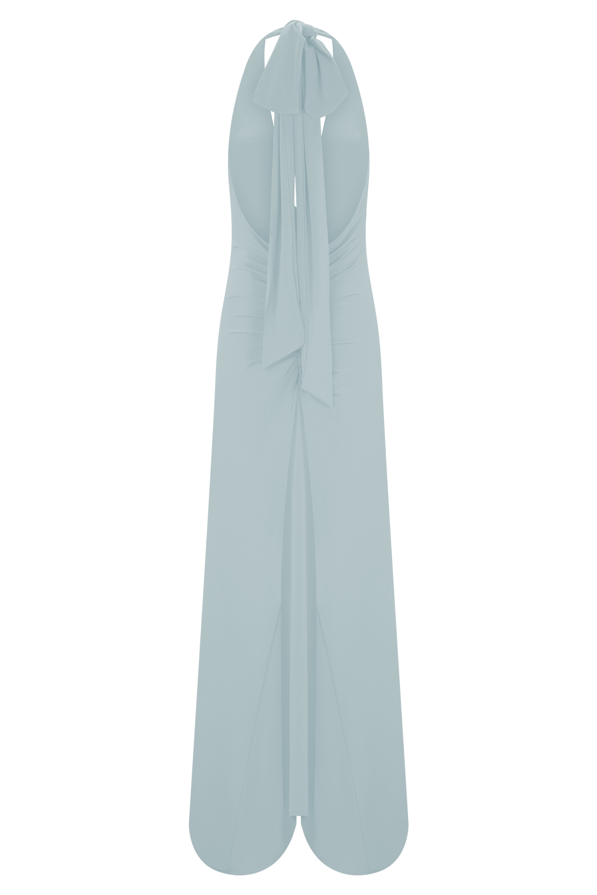 Juliet Slinky Maxi Dress With Scarf - Pale Blue