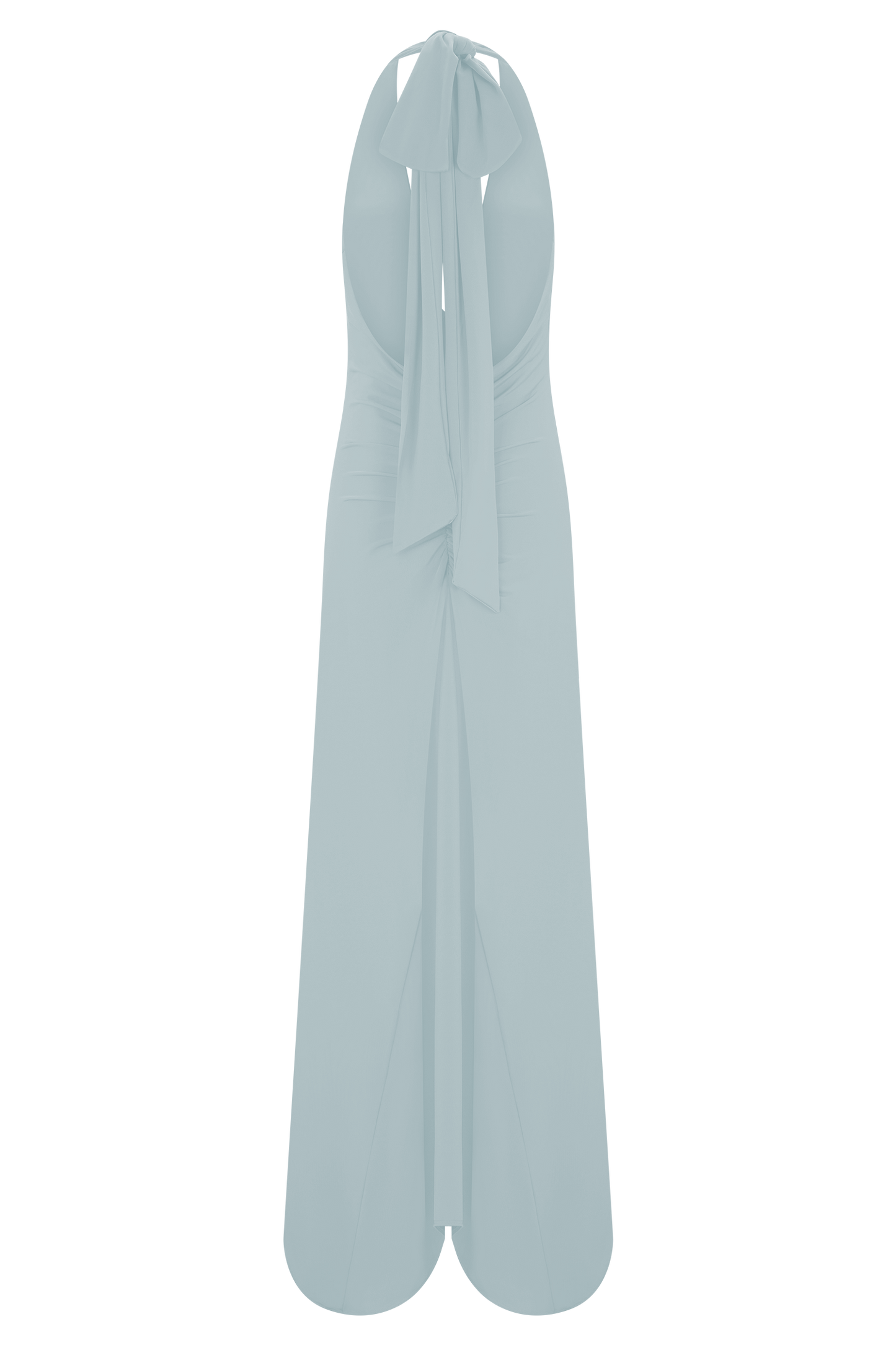 Juliet Slinky Maxi Dress With Scarf - Pale Blue