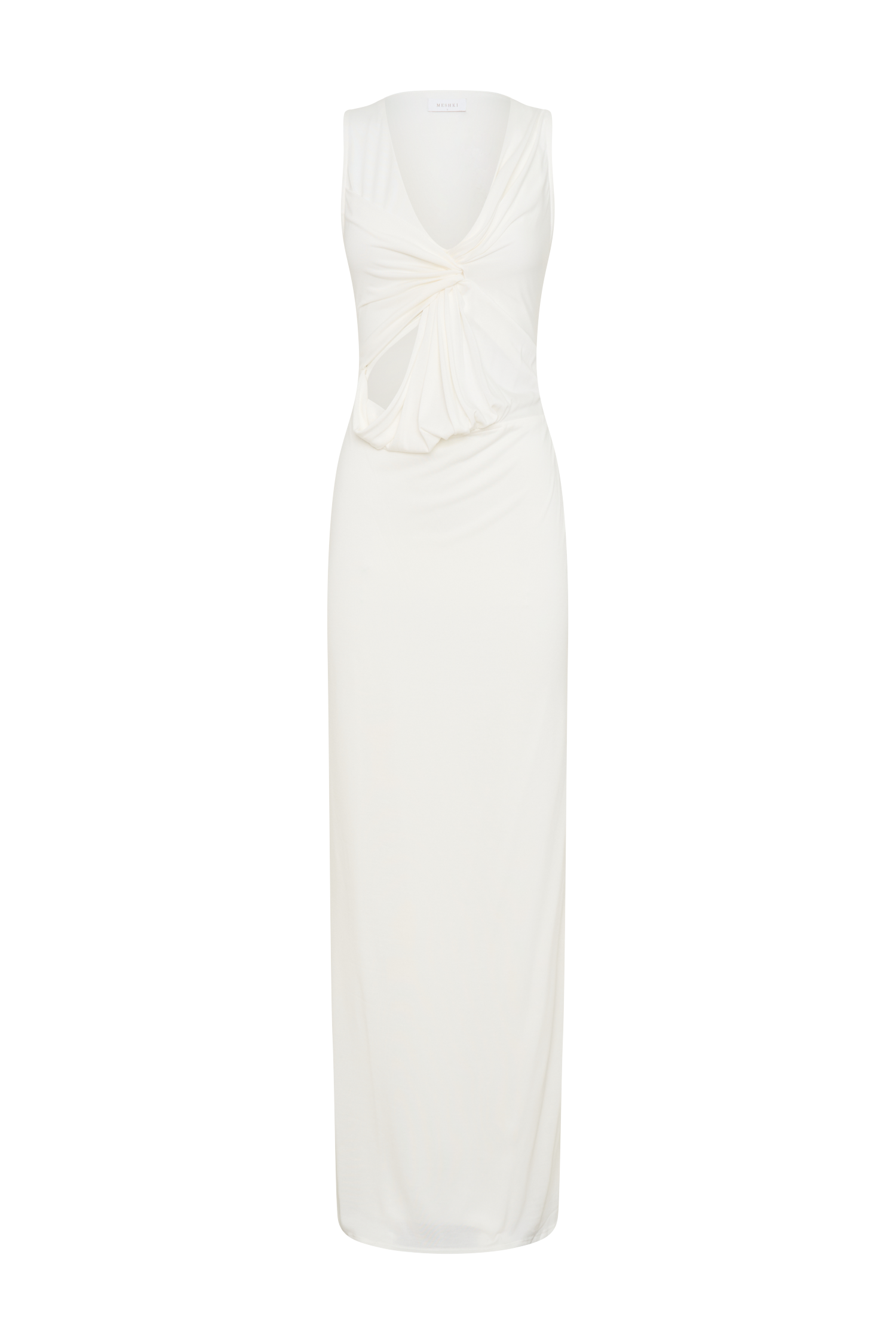 Kassidy Peached Jersey Maxi Dress - Ivory #7