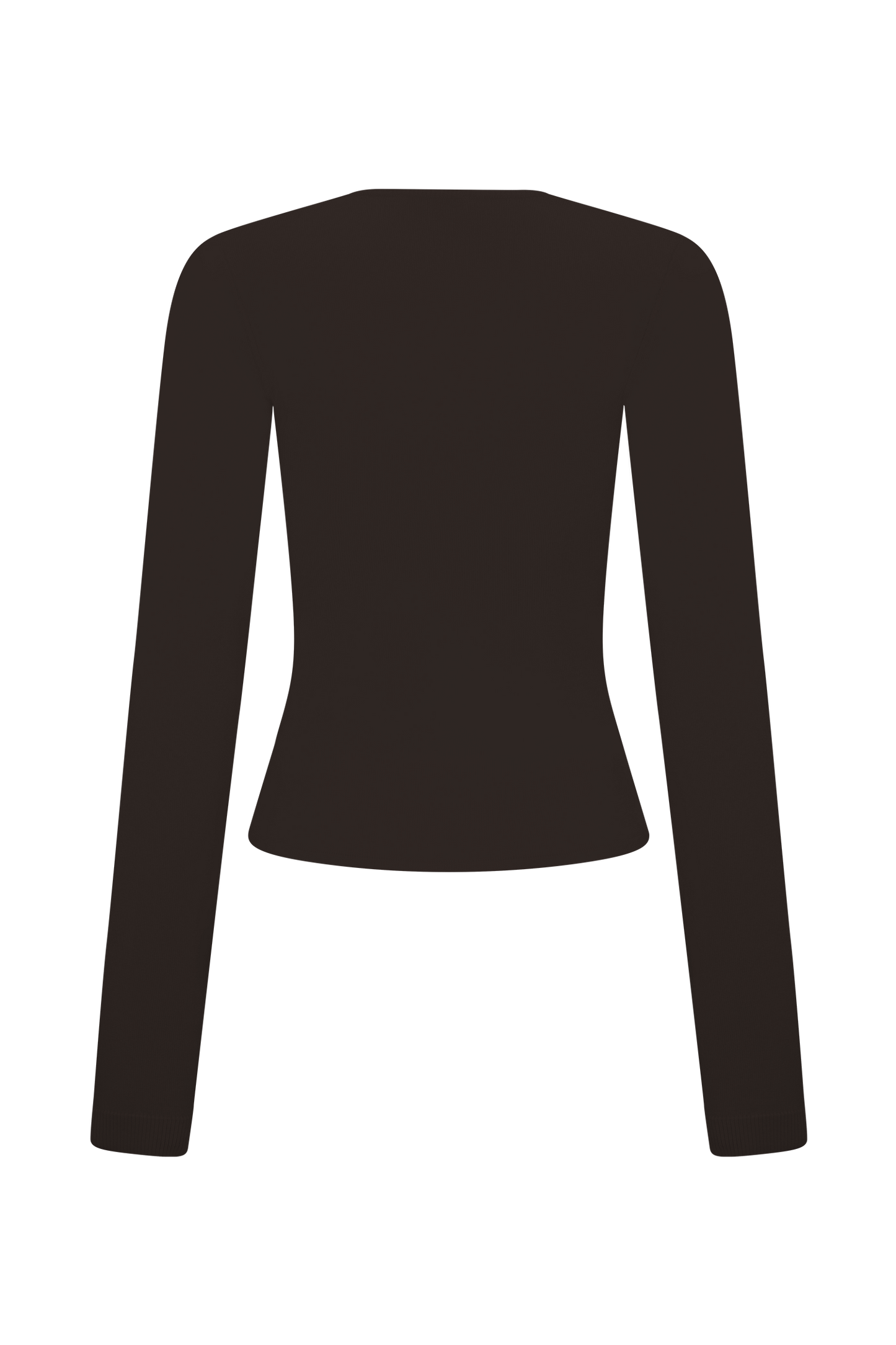 Kaylen Knit Long Sleeve Top - Dark Chocolate