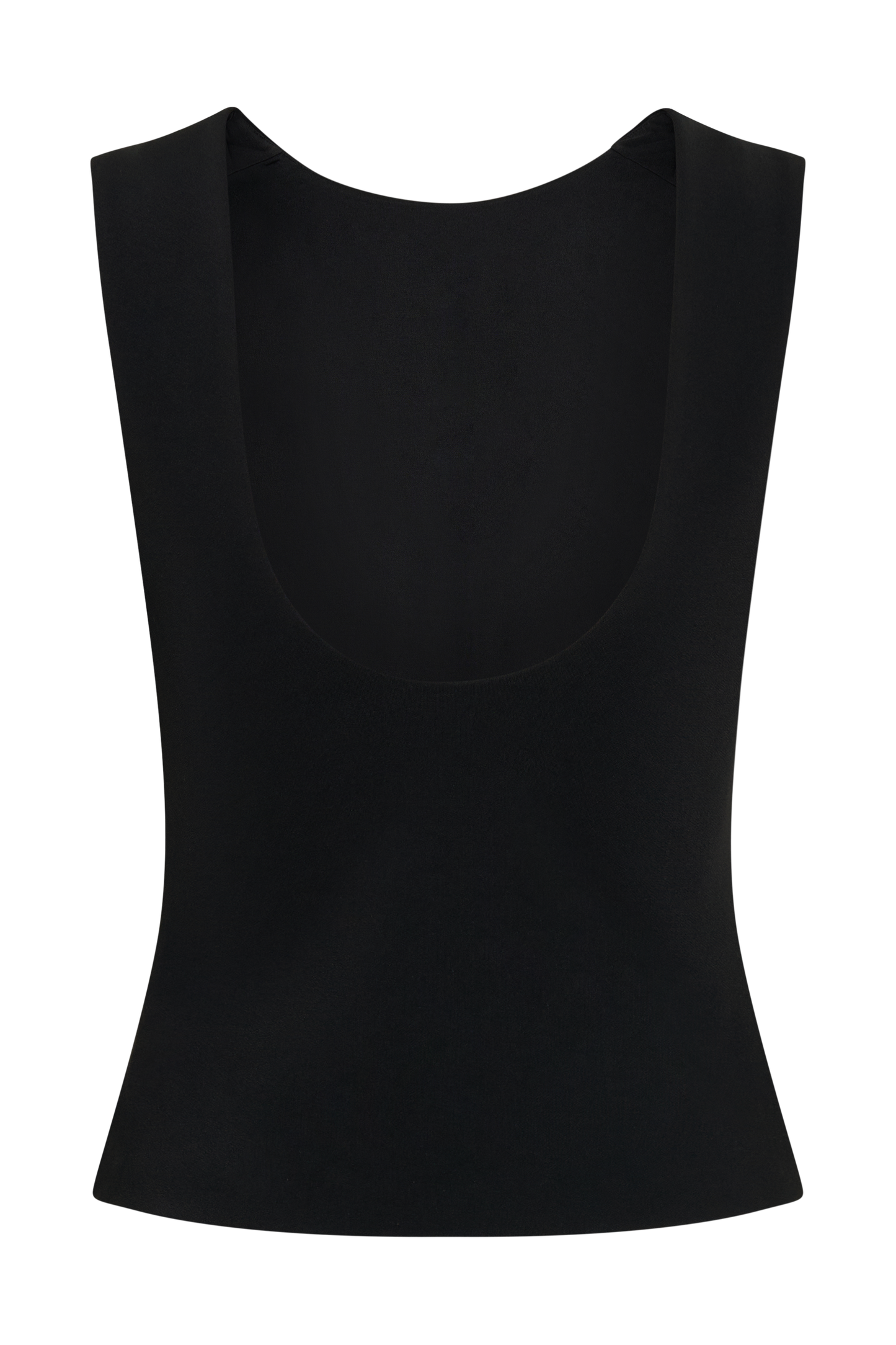 Kyra Open Back Scuba Crepe Top - Black